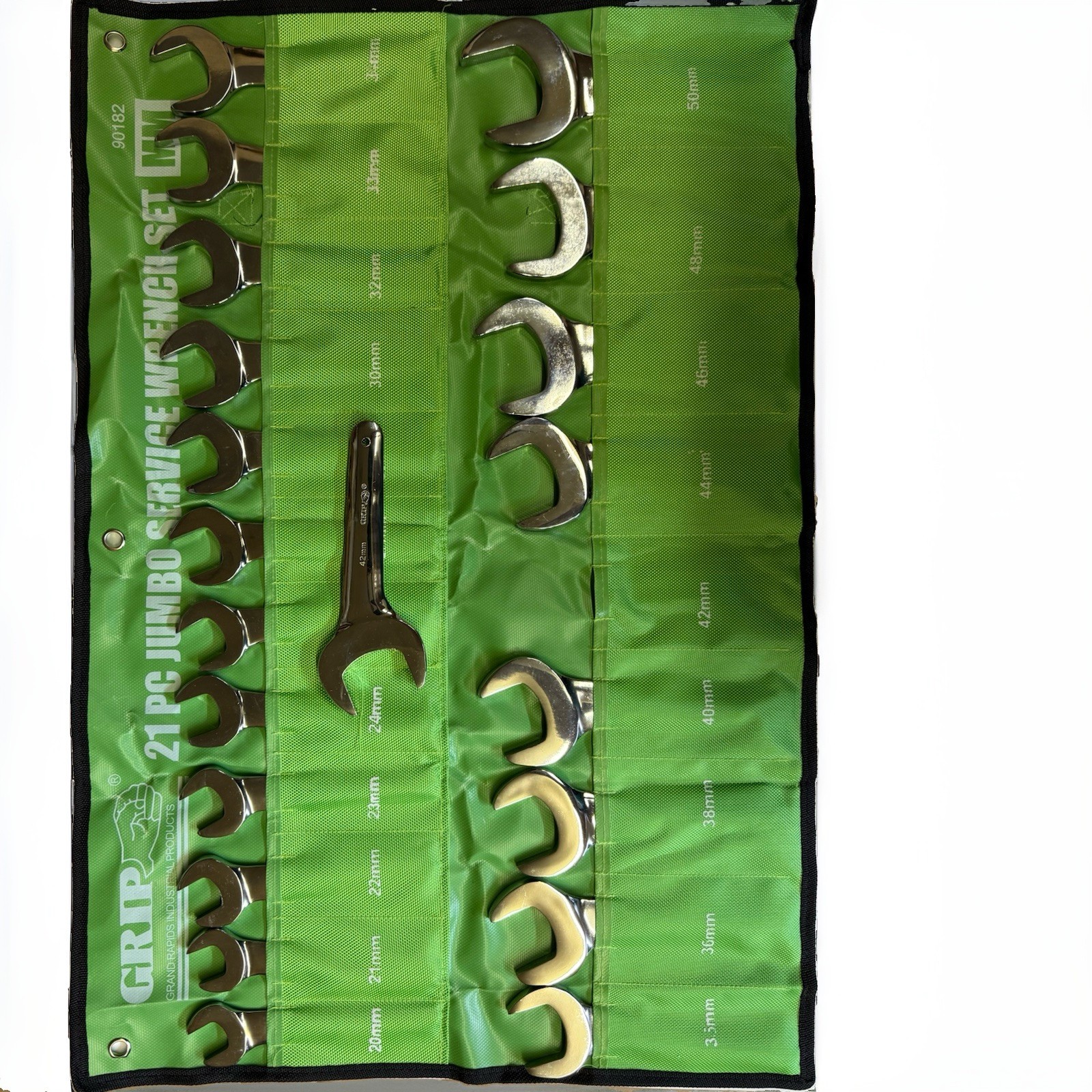 21pc GRIP Metric Service Wrench Set Farmer Style 20mm – 50mm MM Jumbo 90182 STD