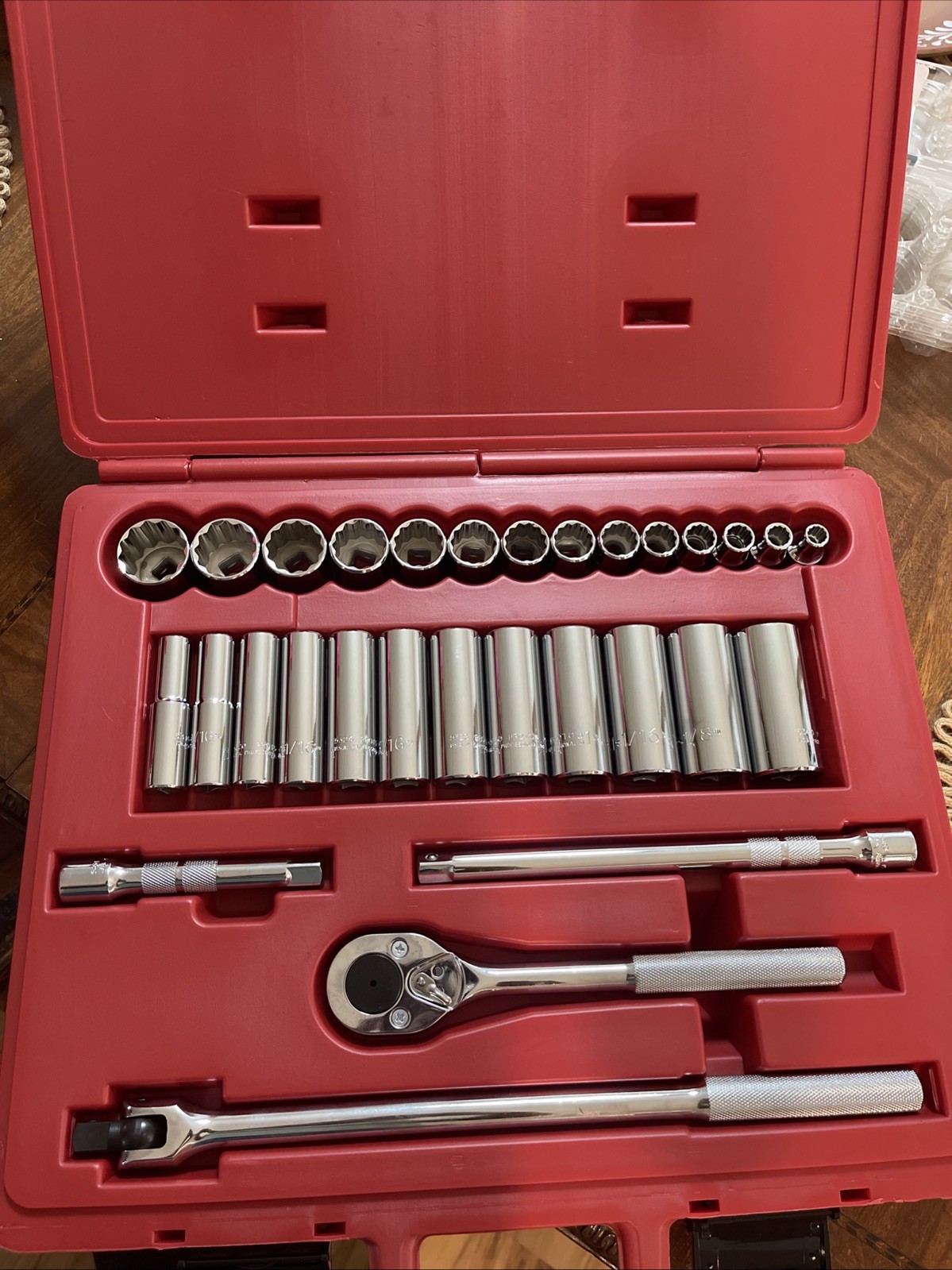 STANLEY PROTO 12 POINT 1/2” DRIVE 30 PIECE SOCKET SET, J54126