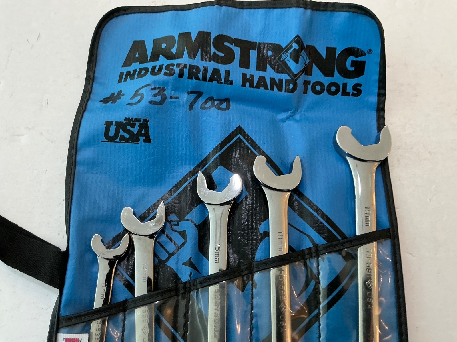 Rare NOS Armstrong 5 pc metric speed wrench set 10mm-19mm 53-700 USA made