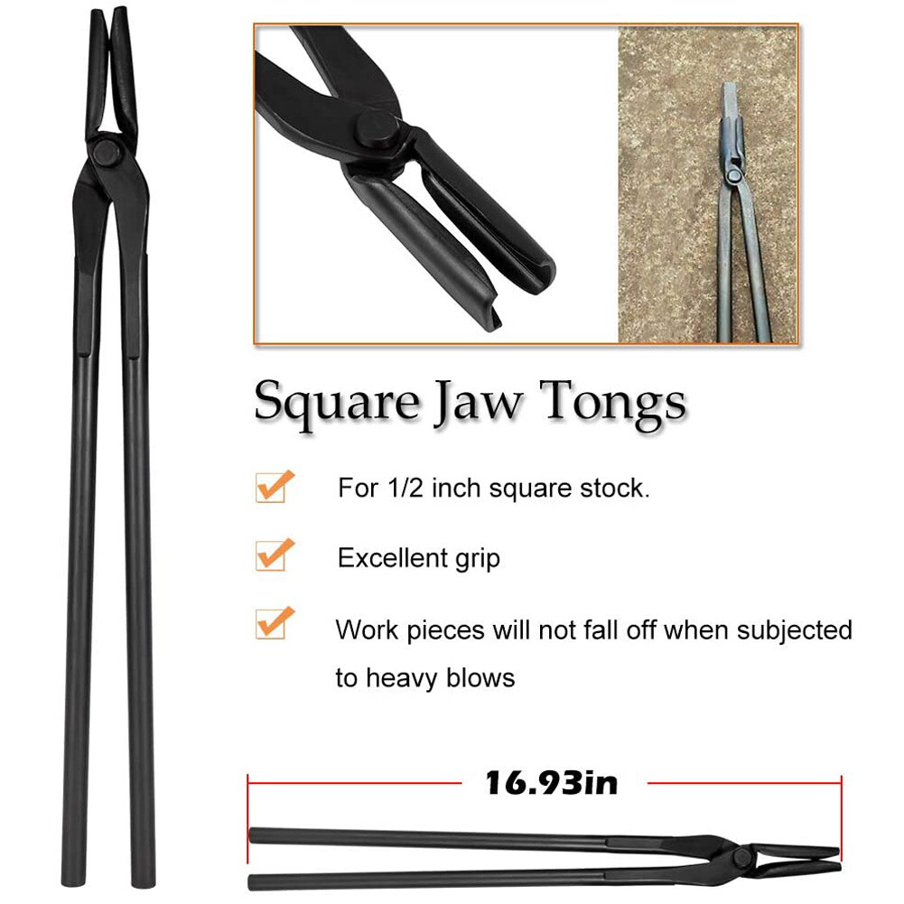 Knife Making Tongs Set Tools Blacksmith Bladesmith Tong Vise Anvil Forge 5 PCS