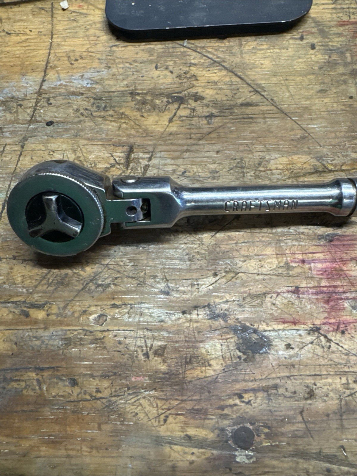 Vintage Craftsman 3/8″ Drive Ratchet Stubby Flex Head Compact Tight Space Short