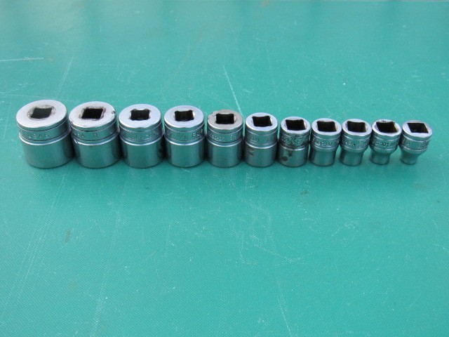 SNAP-ON 211FSY 3/8″ DRIVE 11PC SAE 6PT SHALLOW SOCKET SET 1/4″ – 7/8″ UNDERLINE