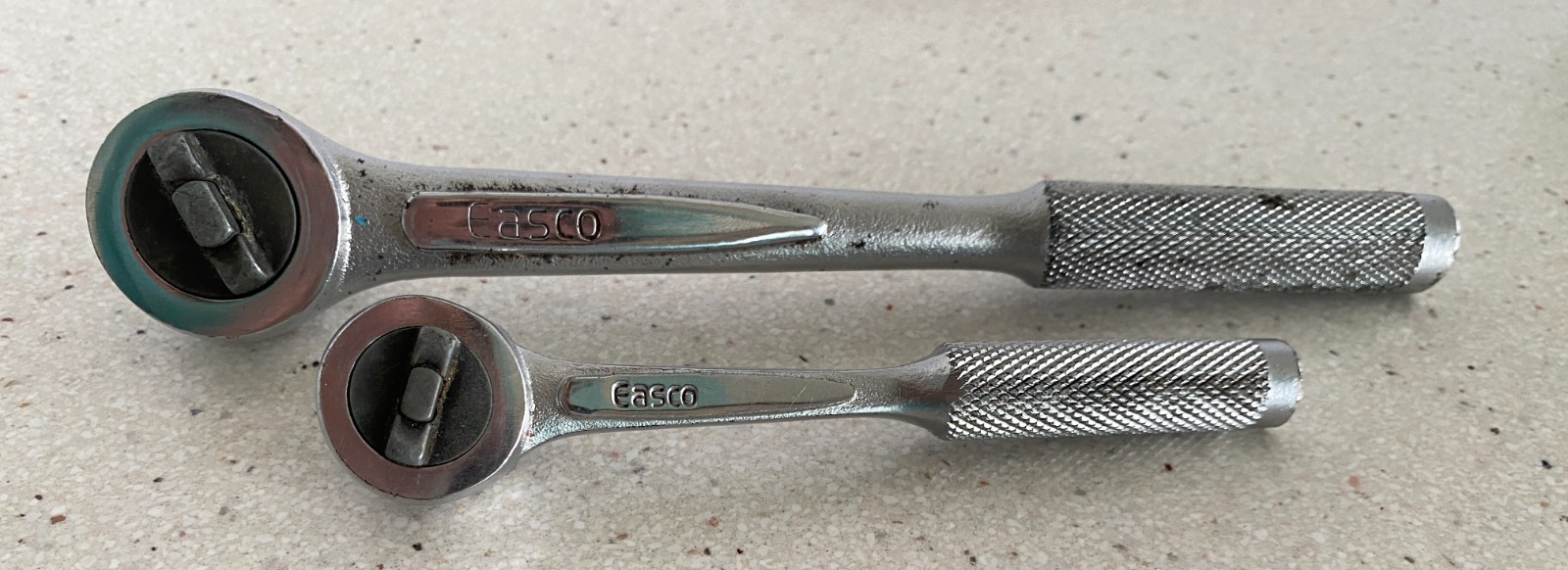 Easco Ratchet Lot 3/8″ & 1/4″ Drive Thumb Wheel USA Used 3/8 721109 1/4 711106