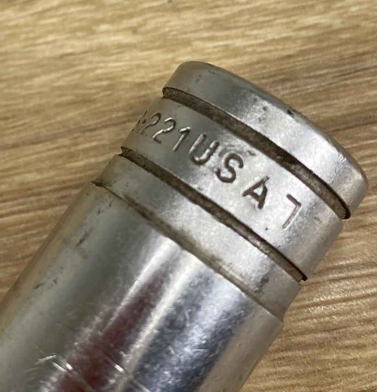 Vintage Snap-On 1/2” Drive 6-Point 11/16” SAE Deep Socket Marked TS-221
