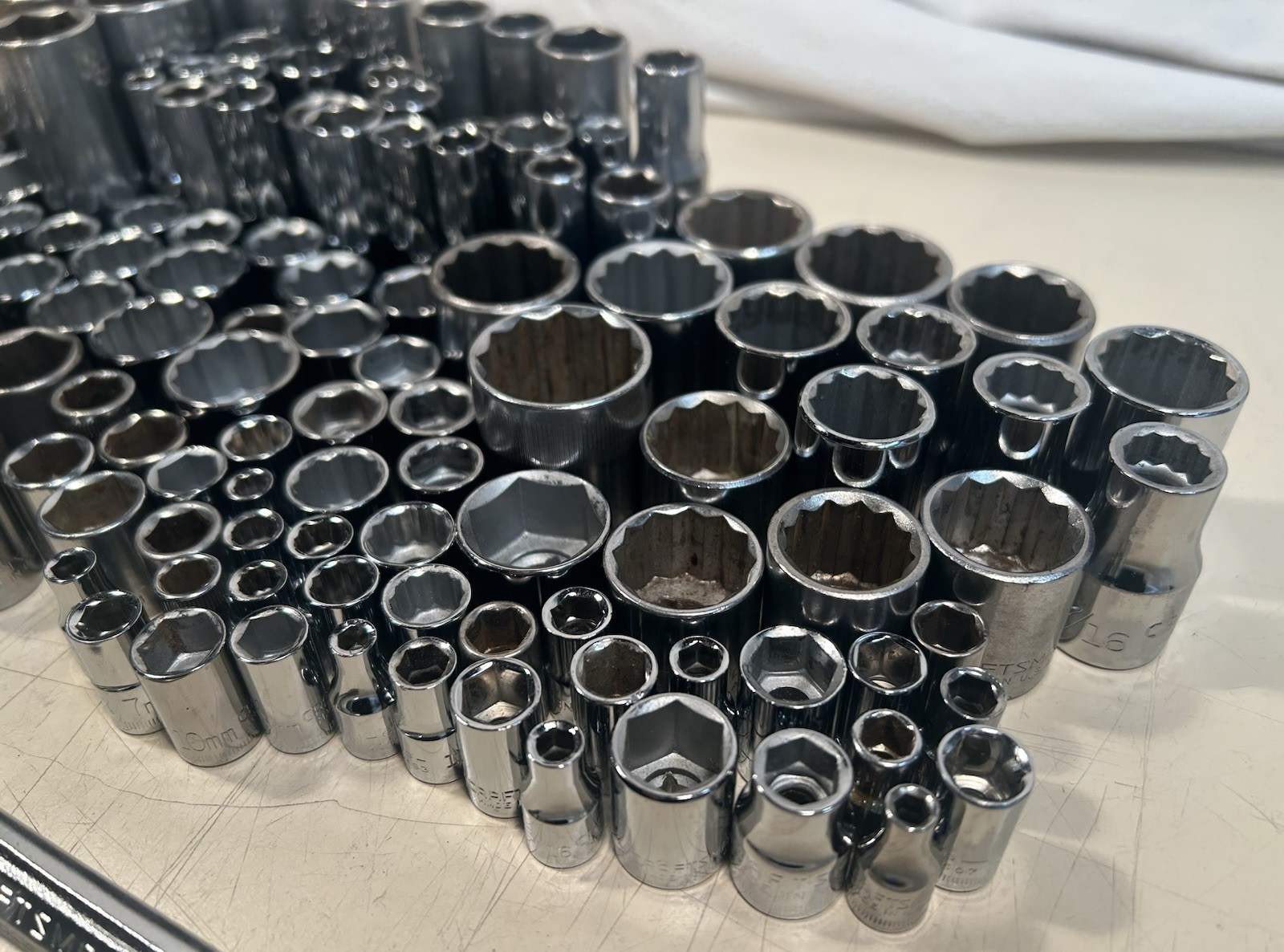140 Pc. Craftsman Assorted Socket Lot All Marked Made In USA Metric & SAE