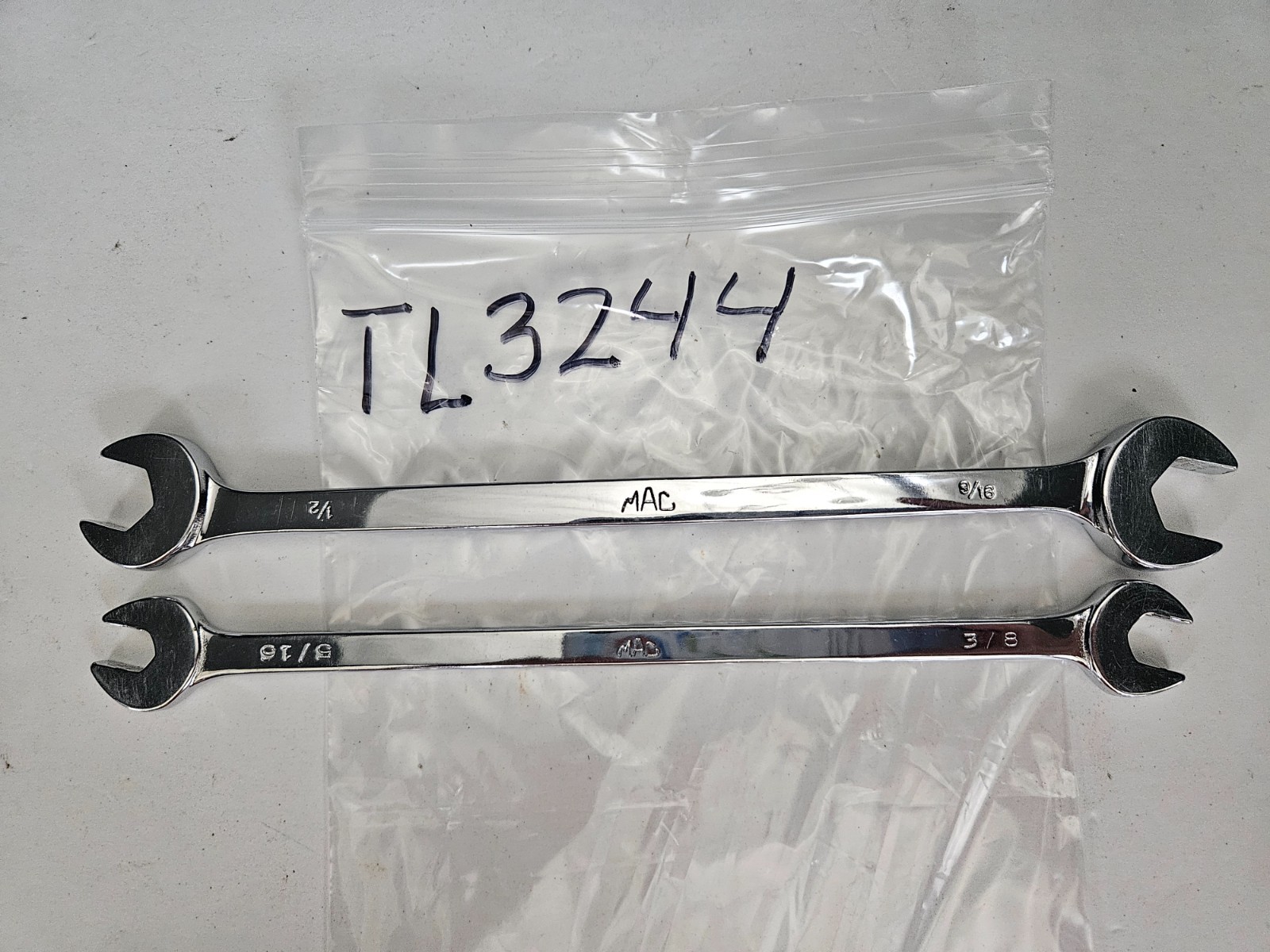 MAC TOOLS #DD1214 5/16″-3/8″ & #DD1618 1/2″-9/16″ OPEN END WRENCHES (TL3244)