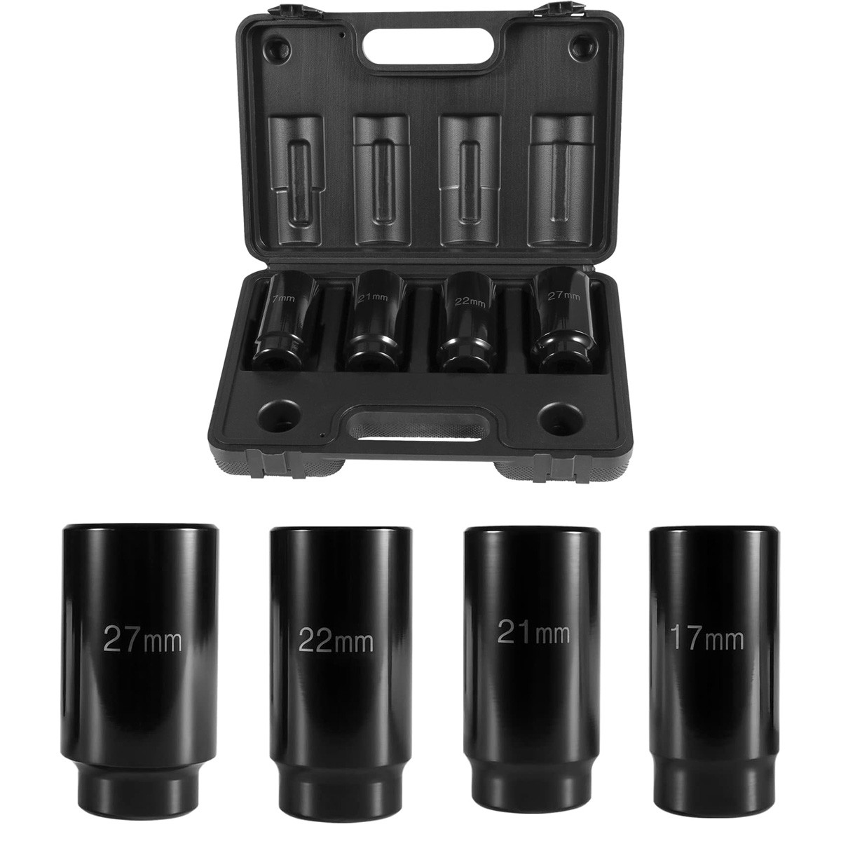 3X Power Harmonic Balancer Crank Bolt Removal Tool Socket Set 17 21 22 27mm 1/2″