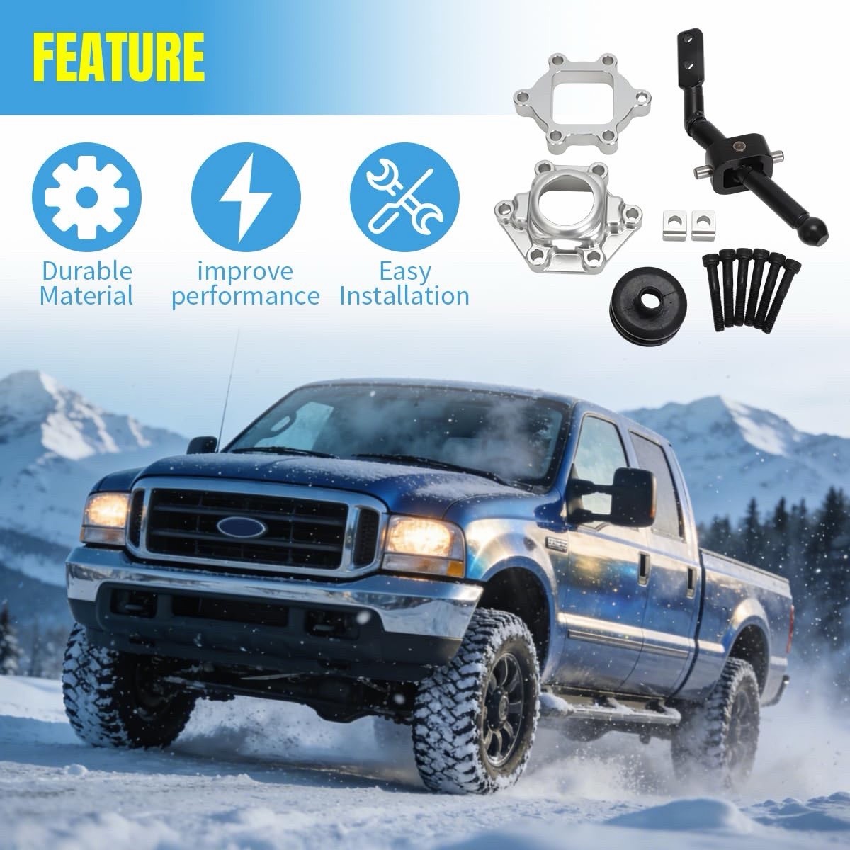 For Ford 7.3L ZF 6 Speed F250 F350 F450 Pickups Short Throw Shifter Kit ZFS6-SK1
