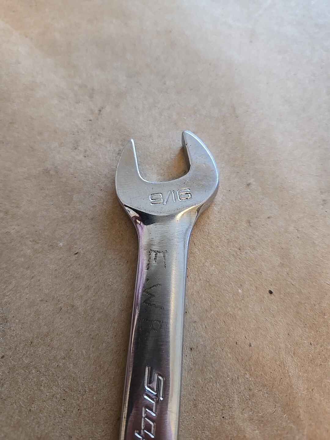 Snap On 9/16″ 12PT SAE Short Chrome Combination Wrench OEX180