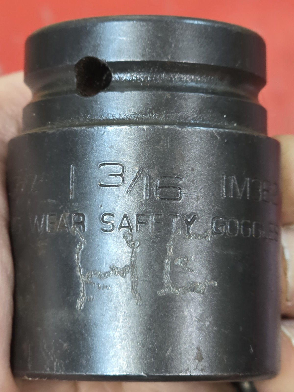 Snap-on SAE 3/4″ Drive 1-3/16″ Impact Shallow Socket 6pt IM382 Owners Marks