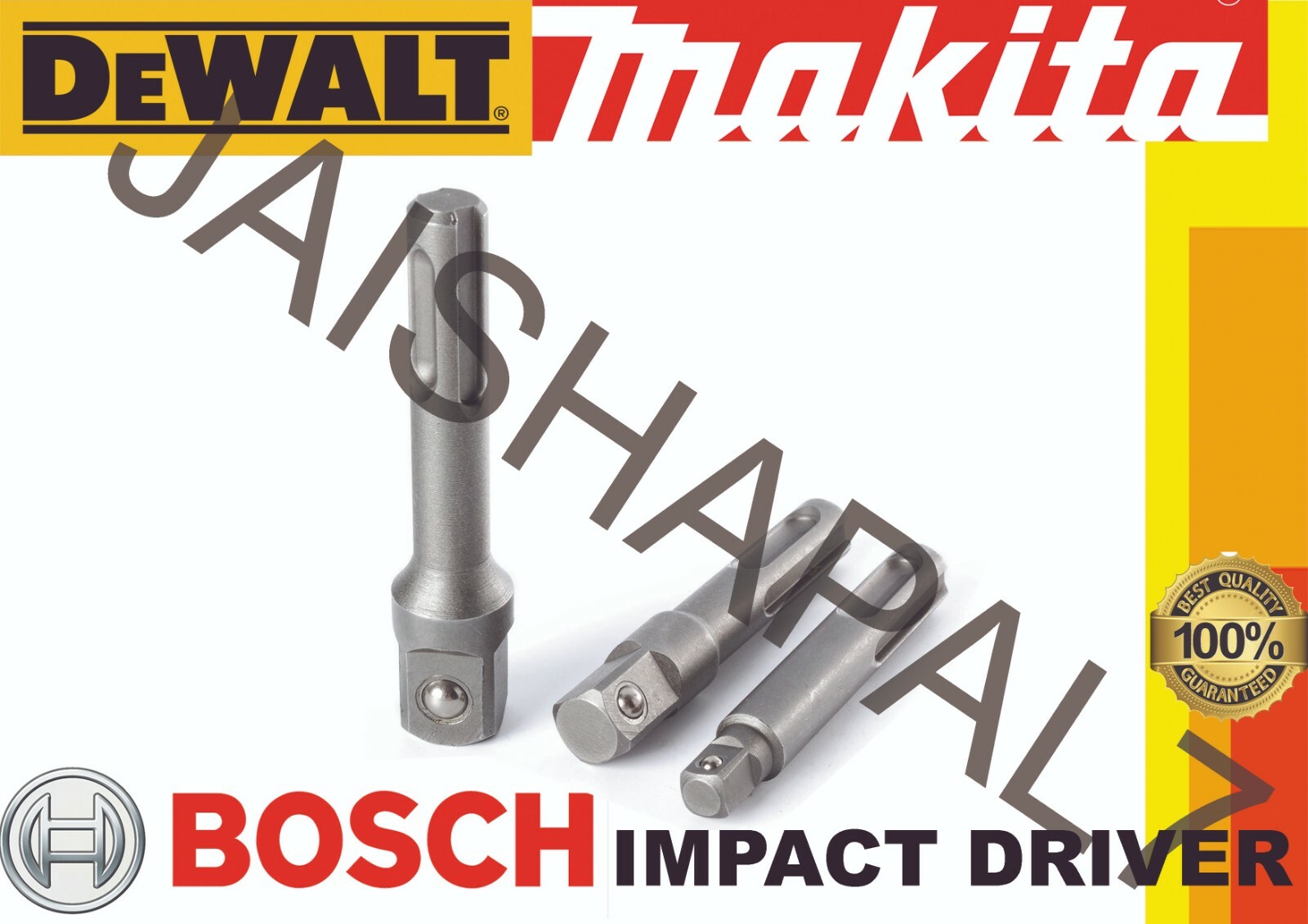 SDS Plus Socket Driver Set 3Pcs for Hammer Drills Fits Hitachi, Hilti, Milwaukee
