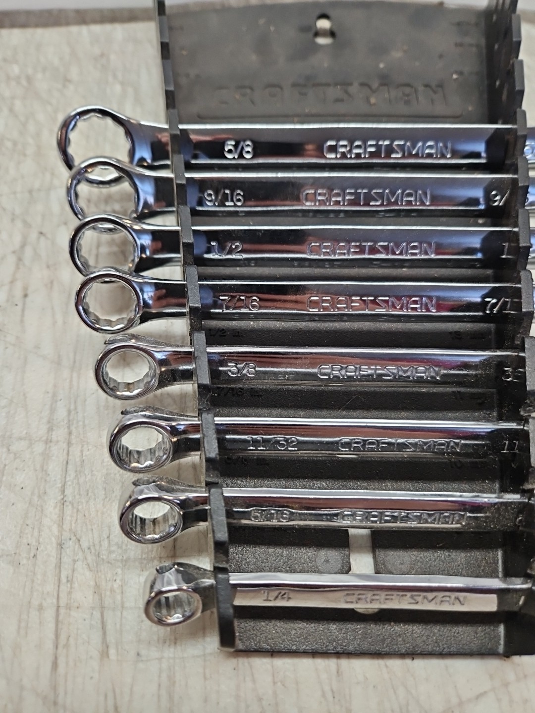 8 Craftsman Z-AH Series SAE Combination Wrench Set & Holder