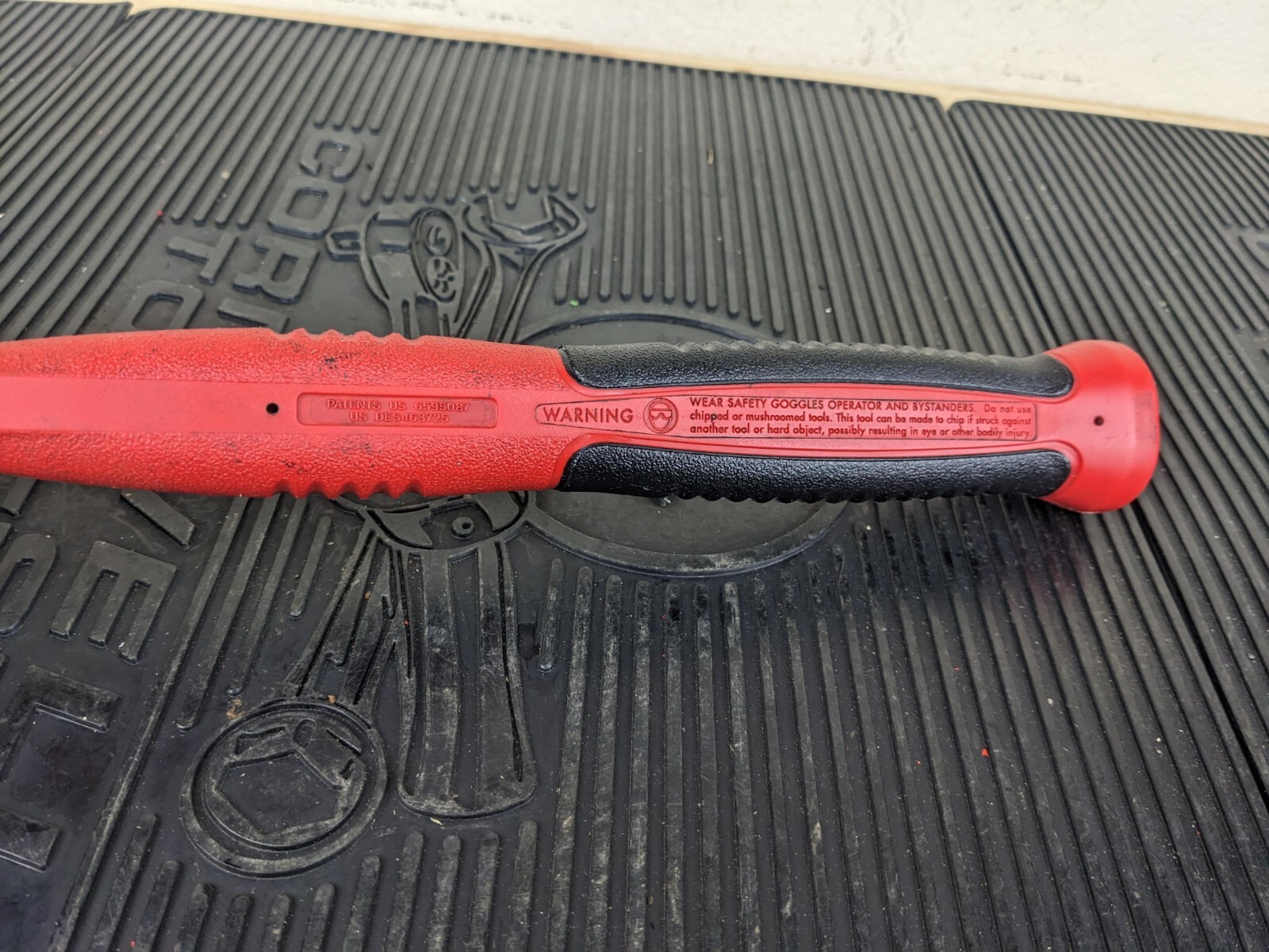 #ba806 Snap-On HBFE48 Dead Blow 48-Ounce Soft Grip Hammer RED