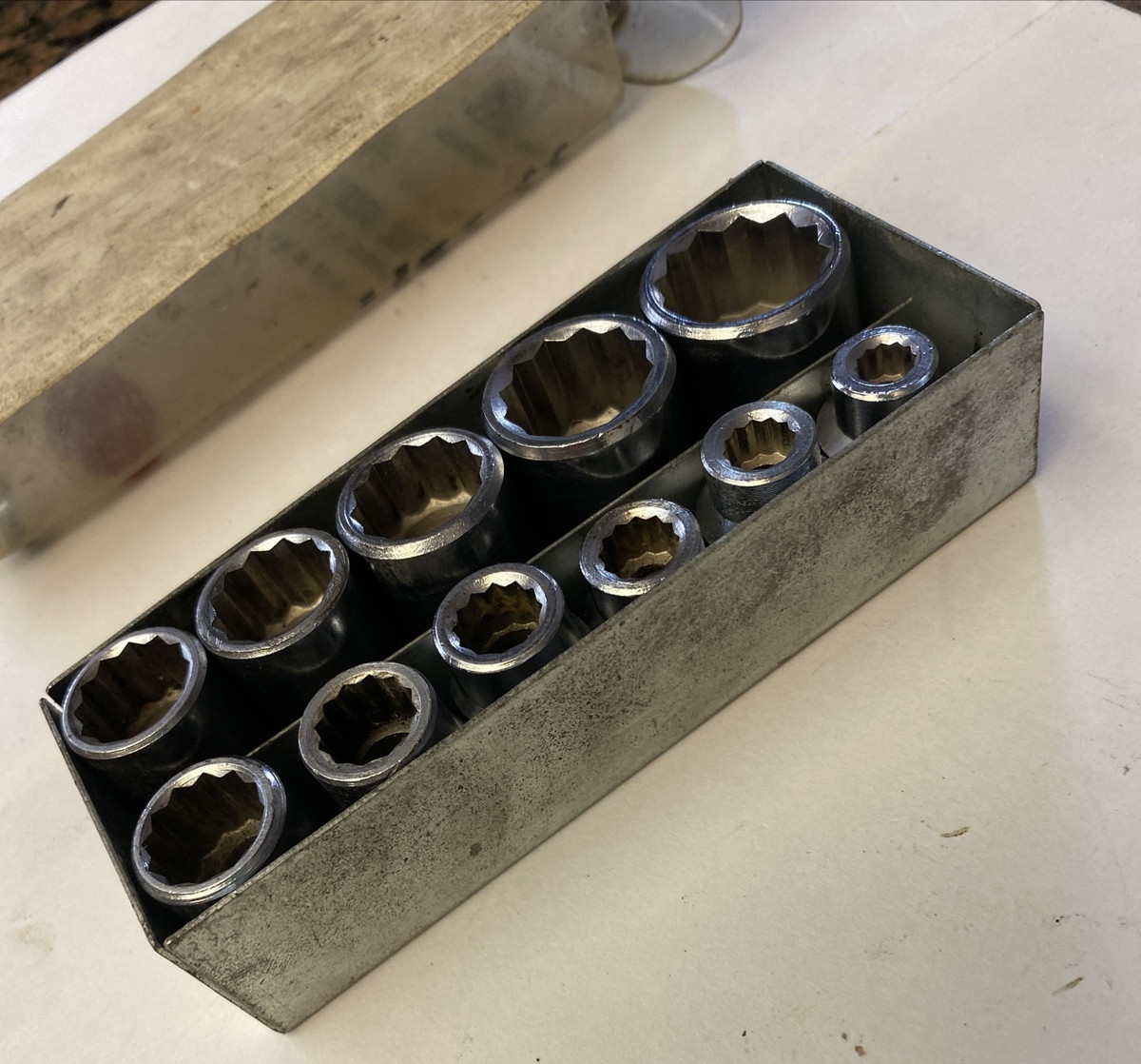 Truecraft Tools CM211 3/8” Drive Metric Socket Set Of 11 Medal Case 12 Point VTG