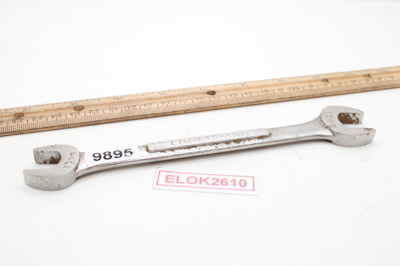 Craftsman VV- 44507 15mm x 13mm Metric Chrome Open End Wrench USA