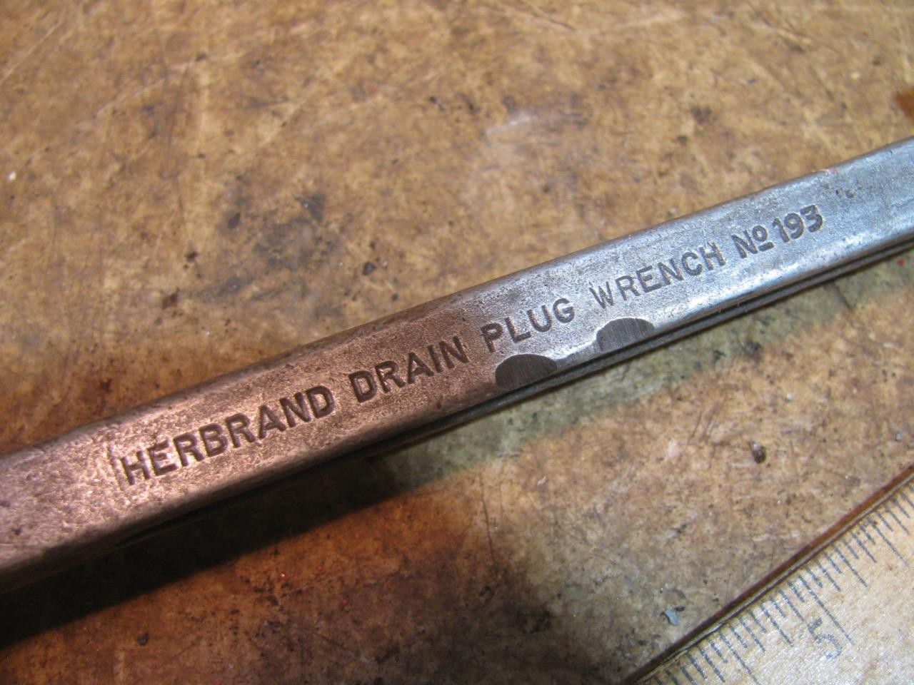 Vintage Herbrand No 193 Square Pipe Plug Drain Plug Wrench