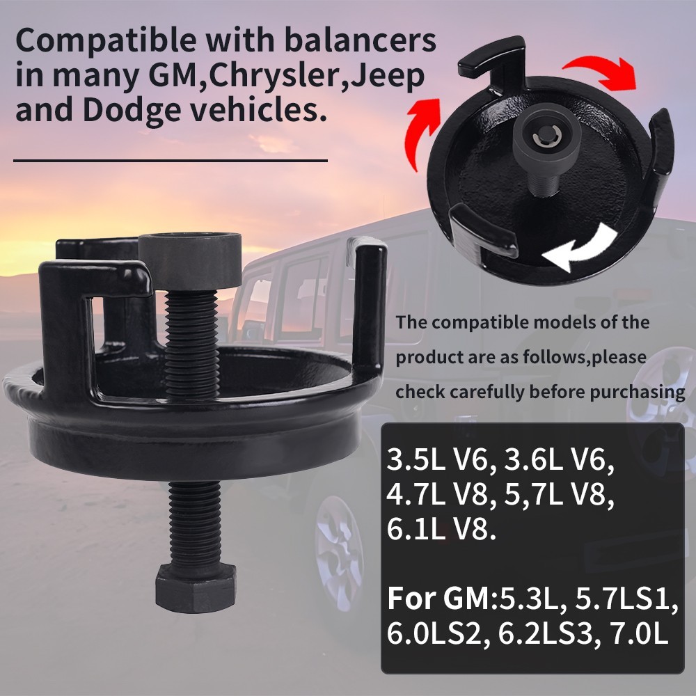 Crank Pulley Puller 25264 For GM LS Harmonic Balancer for Chrysler Dodge Jeep