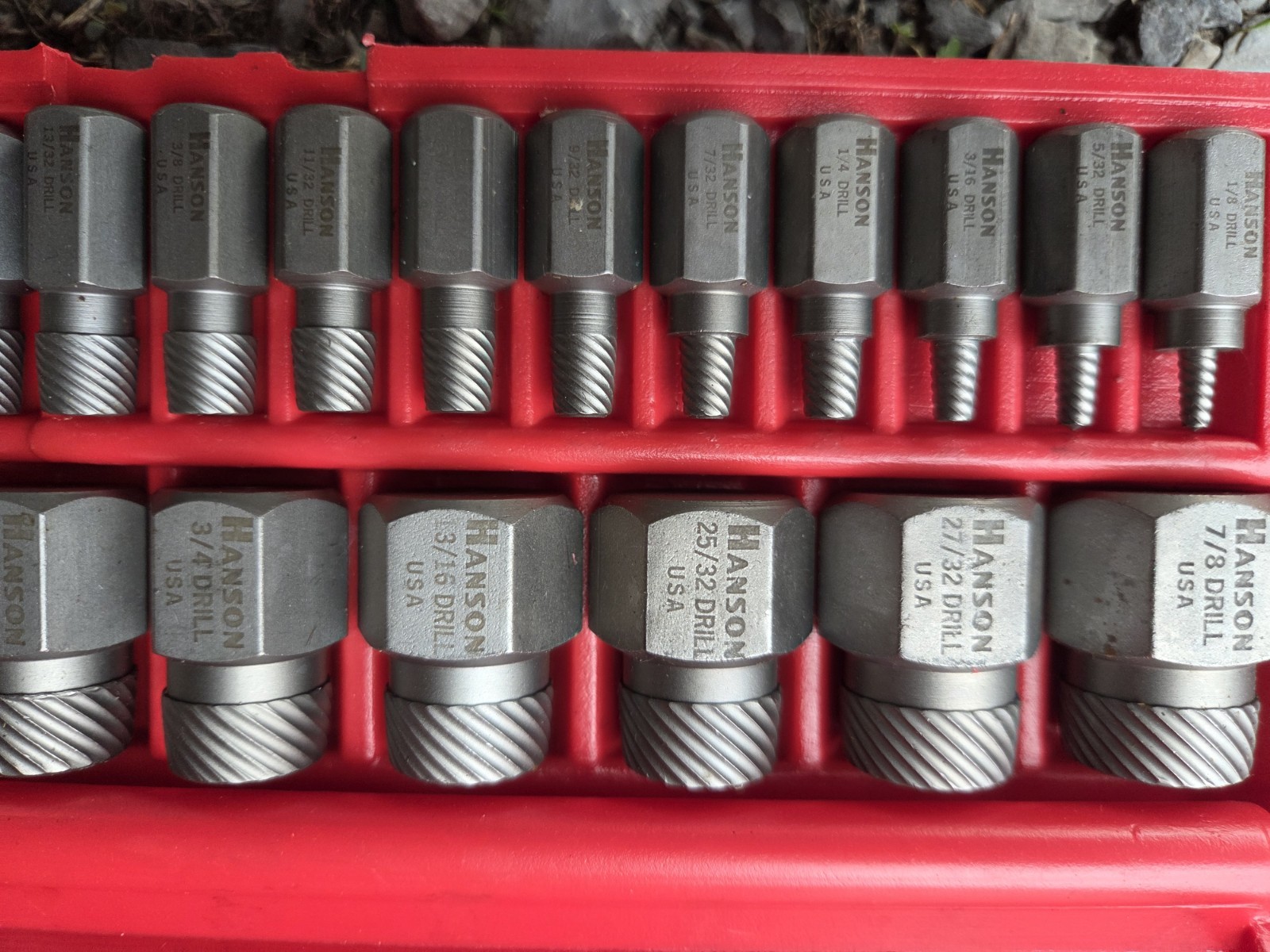 Irwin Hanson Screw Extractor Set, model 53227 is a 25-piece.