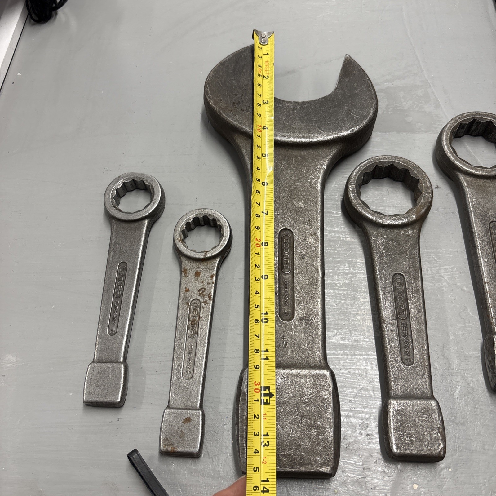 X5 Vintage Gedore Heavy Slogging Spanner’s / Wrench Made In Germany Vgc