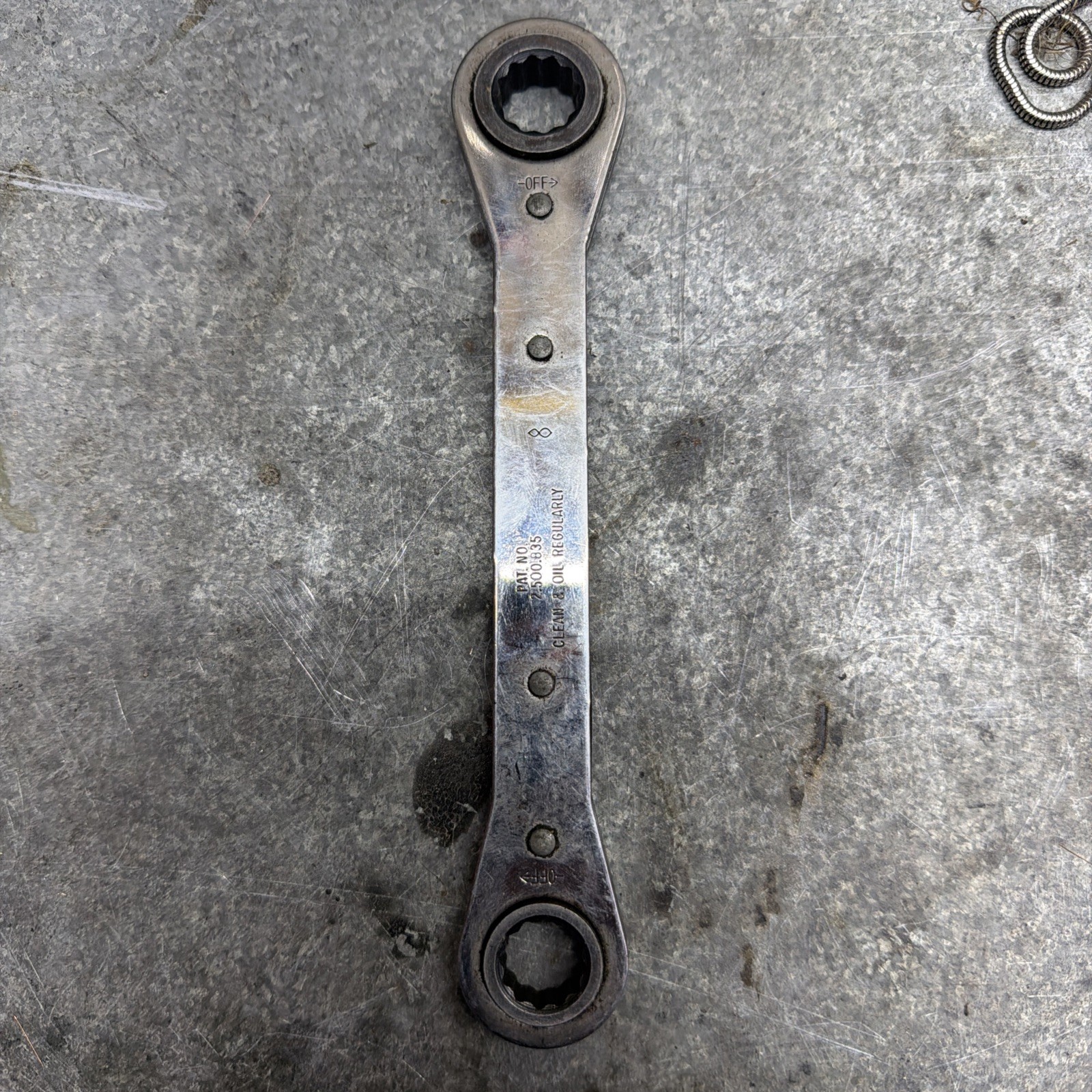 VTG Sears Craftsman Ratcheting Box Wrench 42174 Metric 15mm x 14mm 12pt USA Made