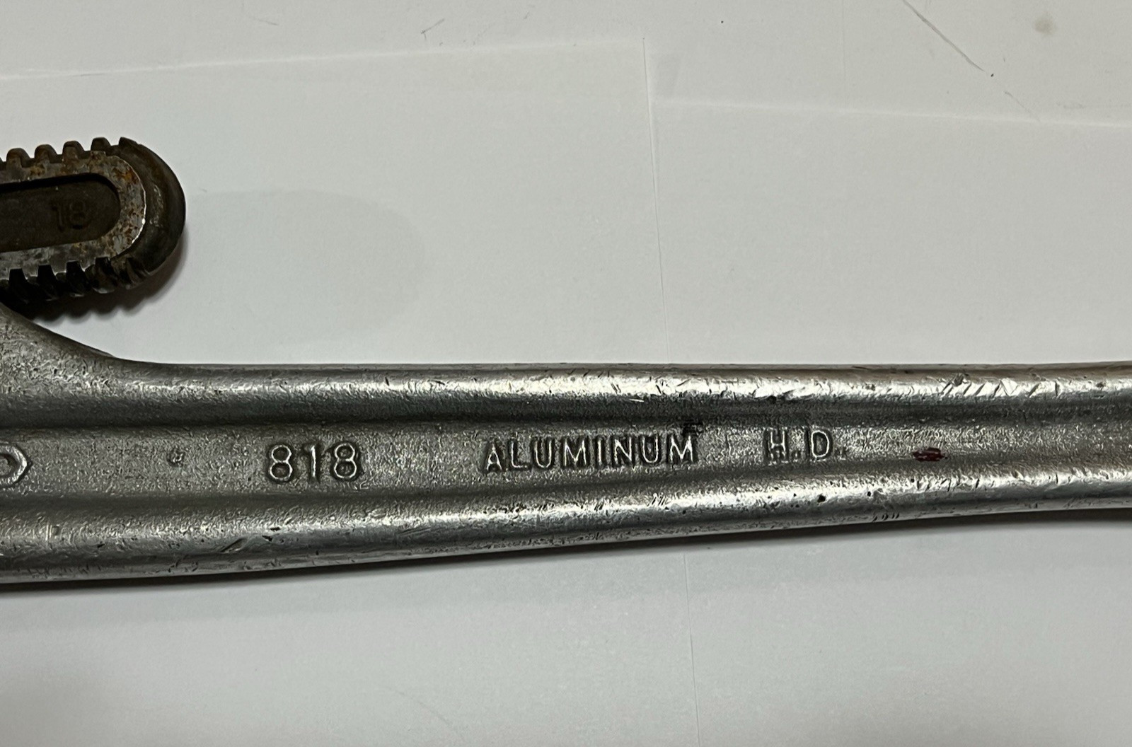 RIDGID 818 Ridge Tool Co 18″ Aluminum Heavy Duty Straight Pipe Wrench 31100 USA