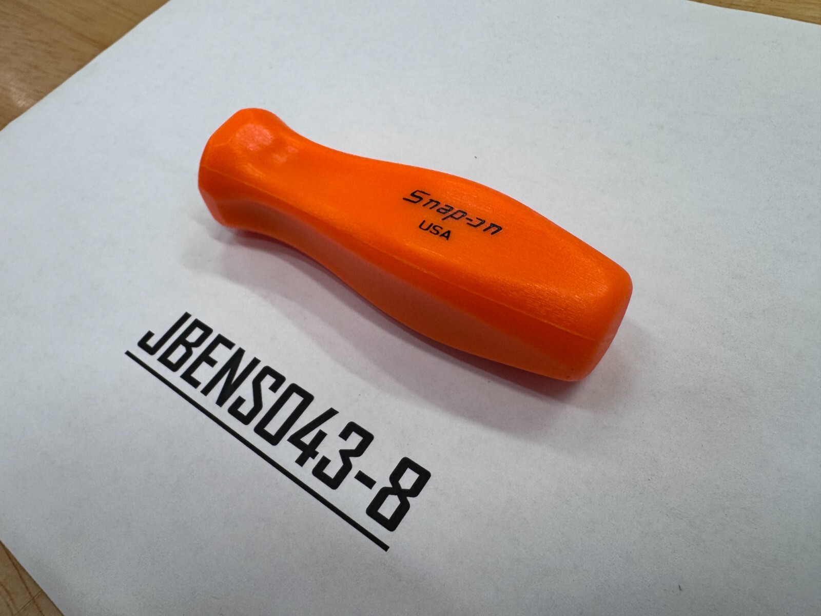 Snap-on Tools NEW RARE ORANGE 1/4″ Drive Hard Grip Stubby Shank Driver TM40BO