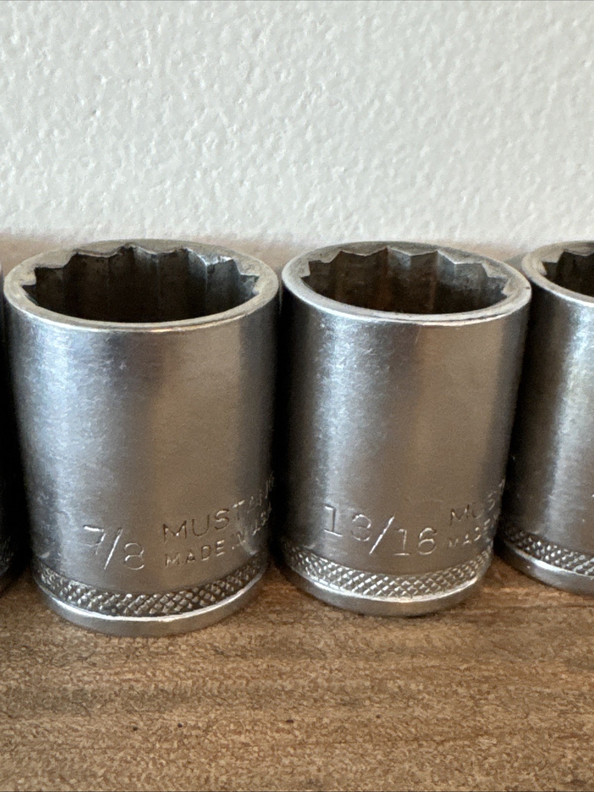 VTG Mustang 1/2” drive sockets SAE (10 pieces) MT1232 – MT 1214 Made In USA