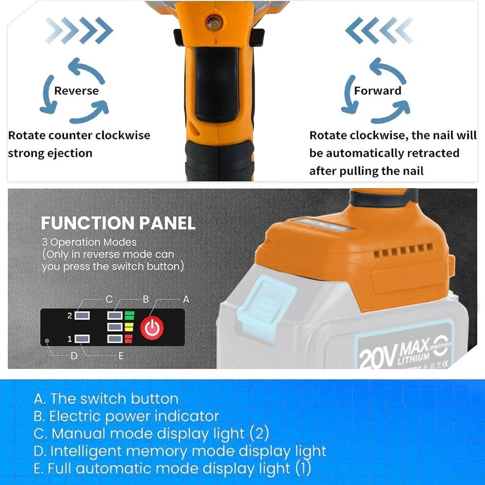 For DeWalt DCB 6.0Ah 18V 20V Battery Brushless Rivet Gun Cordless Rivet Nut Gun