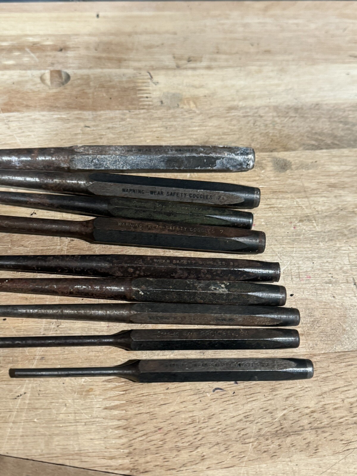 SNAP ON tapered Punch Set Of 9 PPC 105A 106A 4A 205A 206A 110A 4A 208A 210A