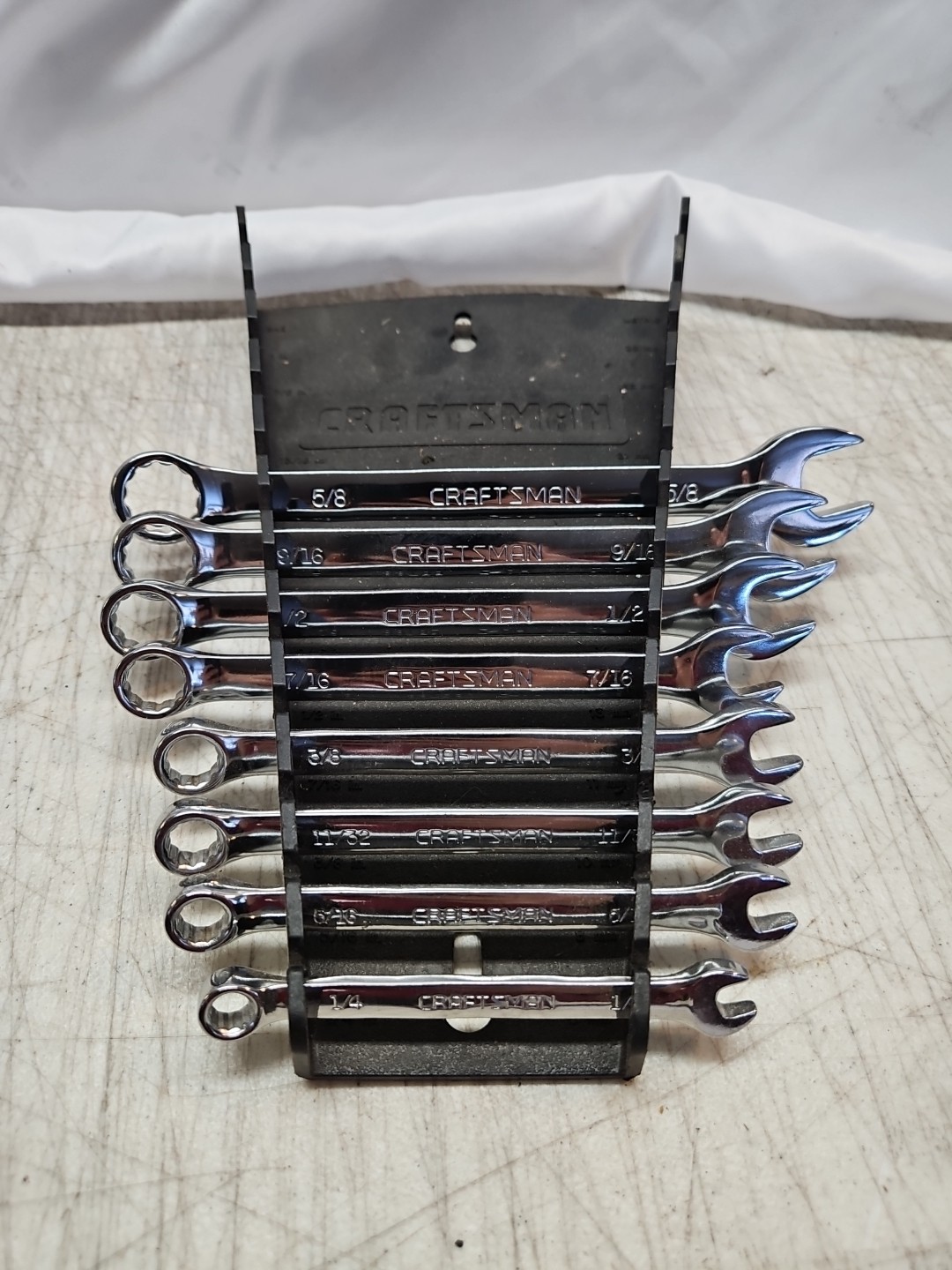 8 Craftsman Z-AH Series SAE Combination Wrench Set & Holder