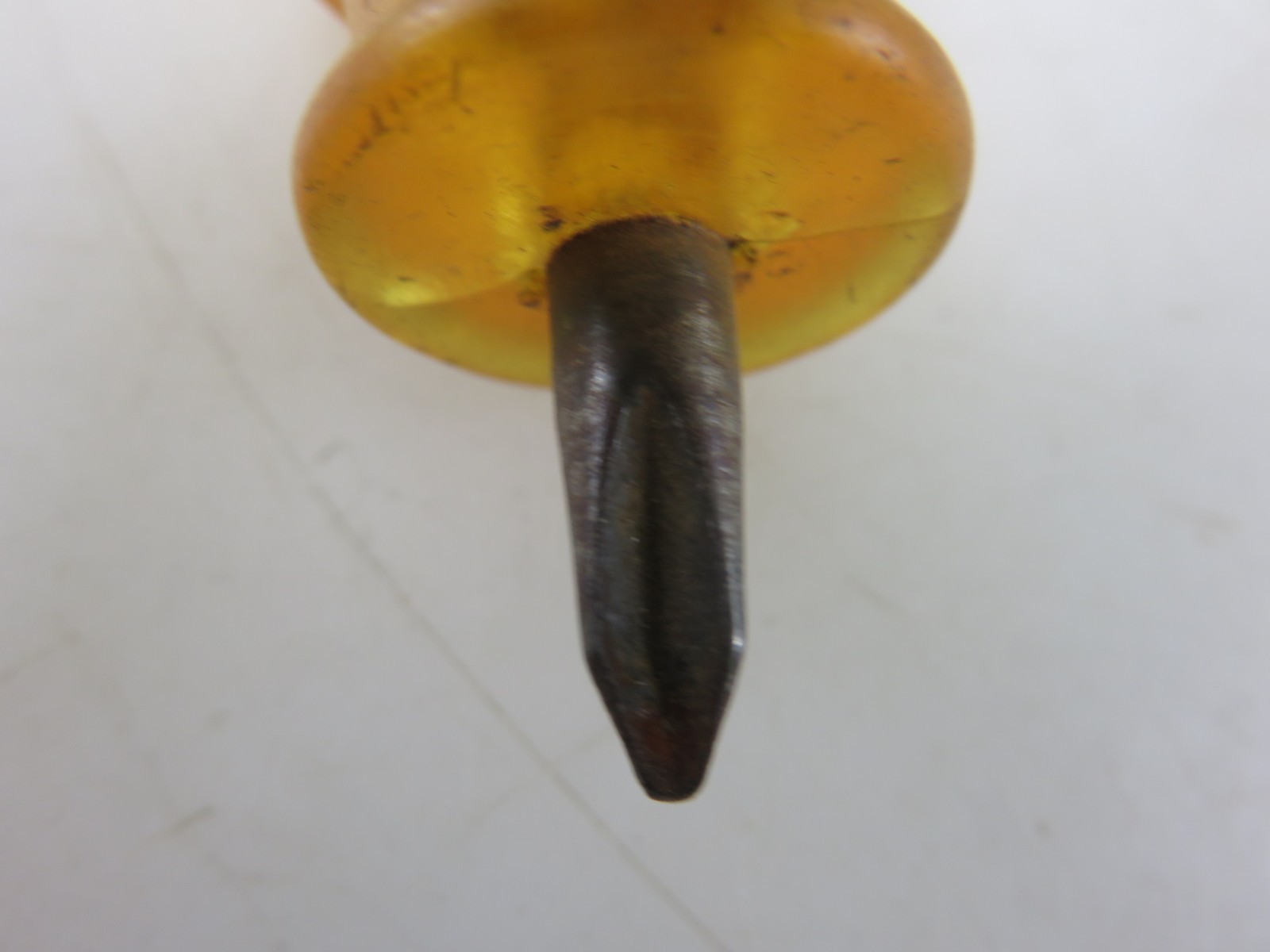 Plomb 967 Small Stubby Phillips Hard Yellow Handle Screwdriver 2.5″ Long Vintage