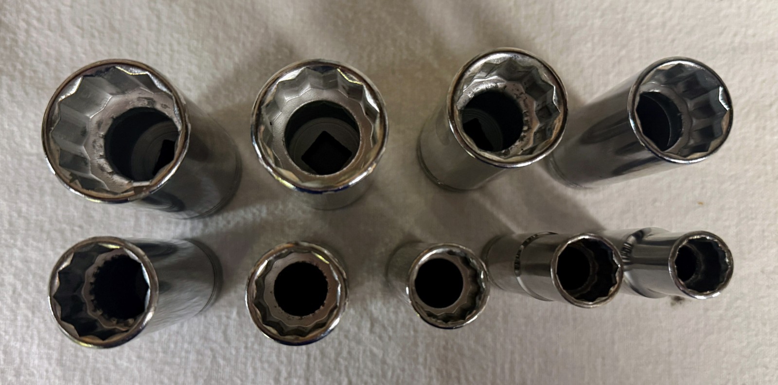 Armstrong Armaloy 1/2″ Drive 12 Point Deep SAE Socket Lot / Made in the USA