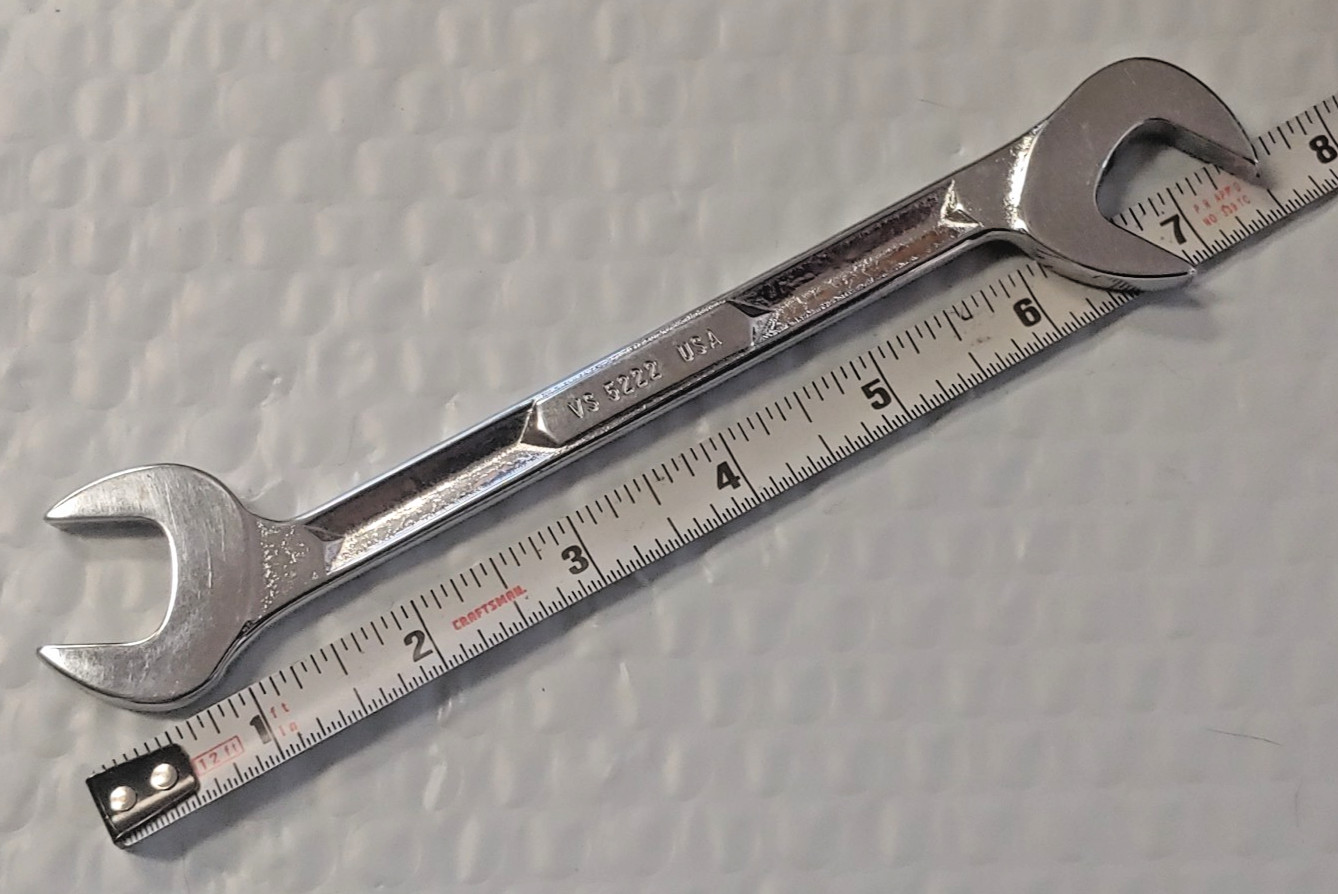 Snap-on Angle Wrench 11/16″ Open-end VS5222, 4 Way 30-60 Degree Chrome Plate USA