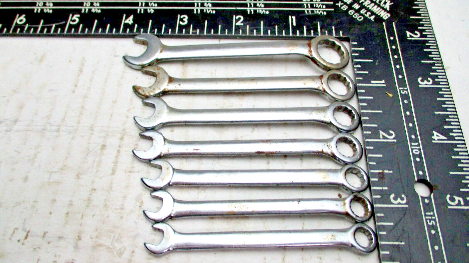 Craftsman Lot Of 7 -V- Combination Wrenches Vintage See Pictures For Details