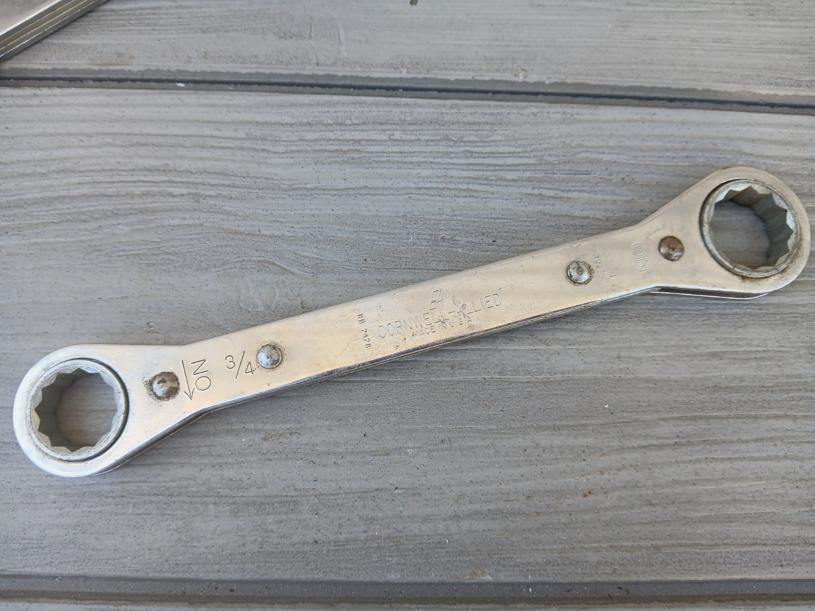 Vintage Cornwell Allied 5pc Set Standard SAE Ratcheting Double Box Wrench USA