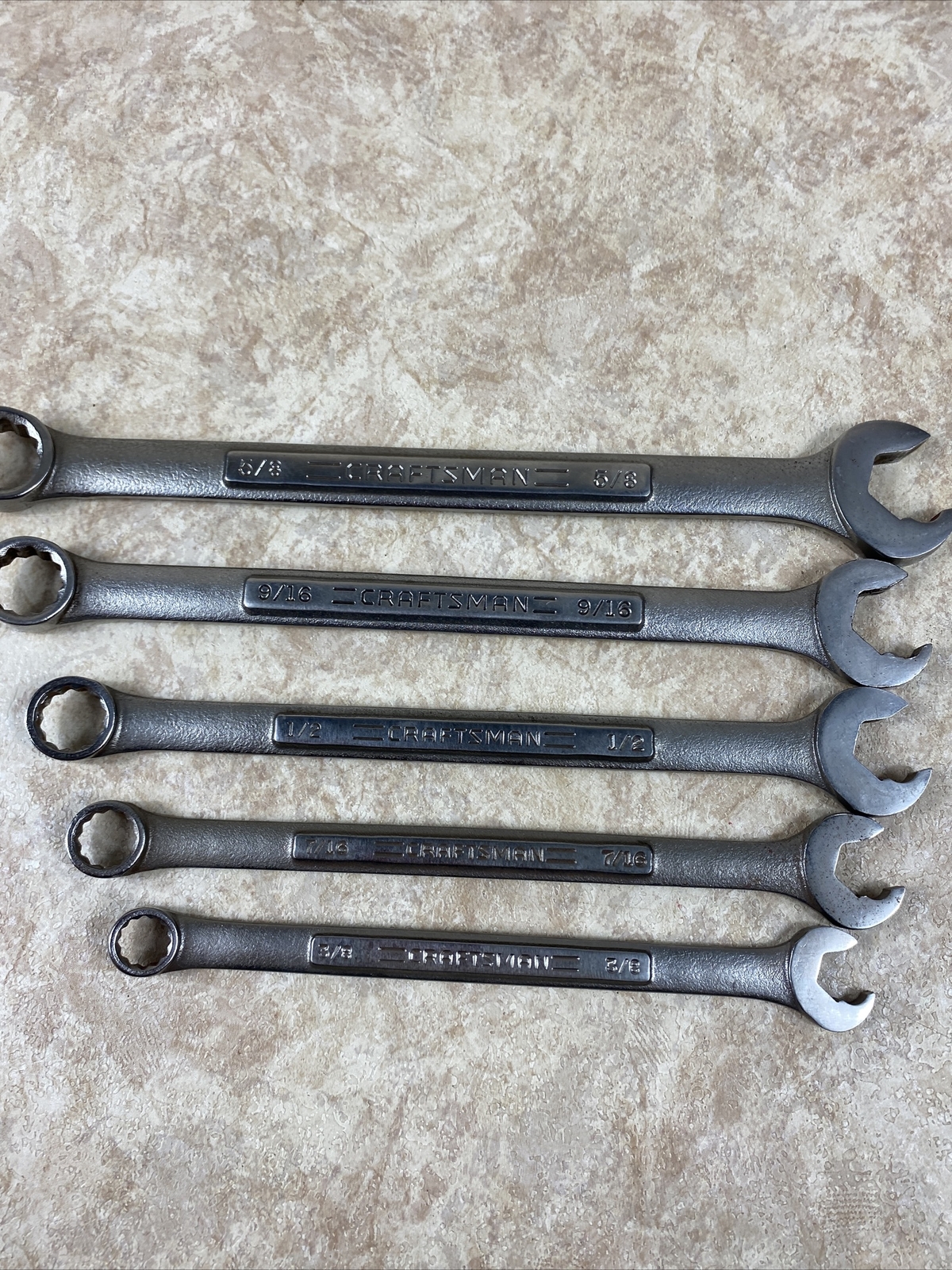 Craftsman Comb Speed Wrench 5 VA Series 12 pt 3/8, 7/16, 1/2, 9/16, 5/8 JJT
