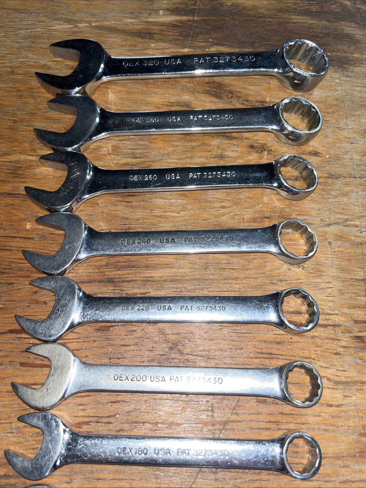 SNAP ON OEX-SERIES 12-Pc 12-Point SAE Flank Drive® Short Combination Wrench Set