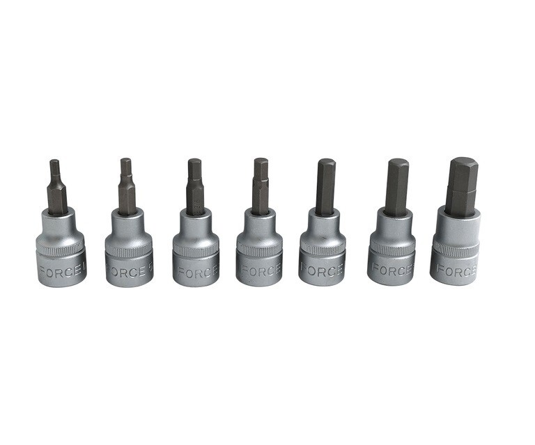 Force K3096 3/8″ Drive 9pc Imperial SAE Hex Allen Socket Bits Set 1/8″-1/2″