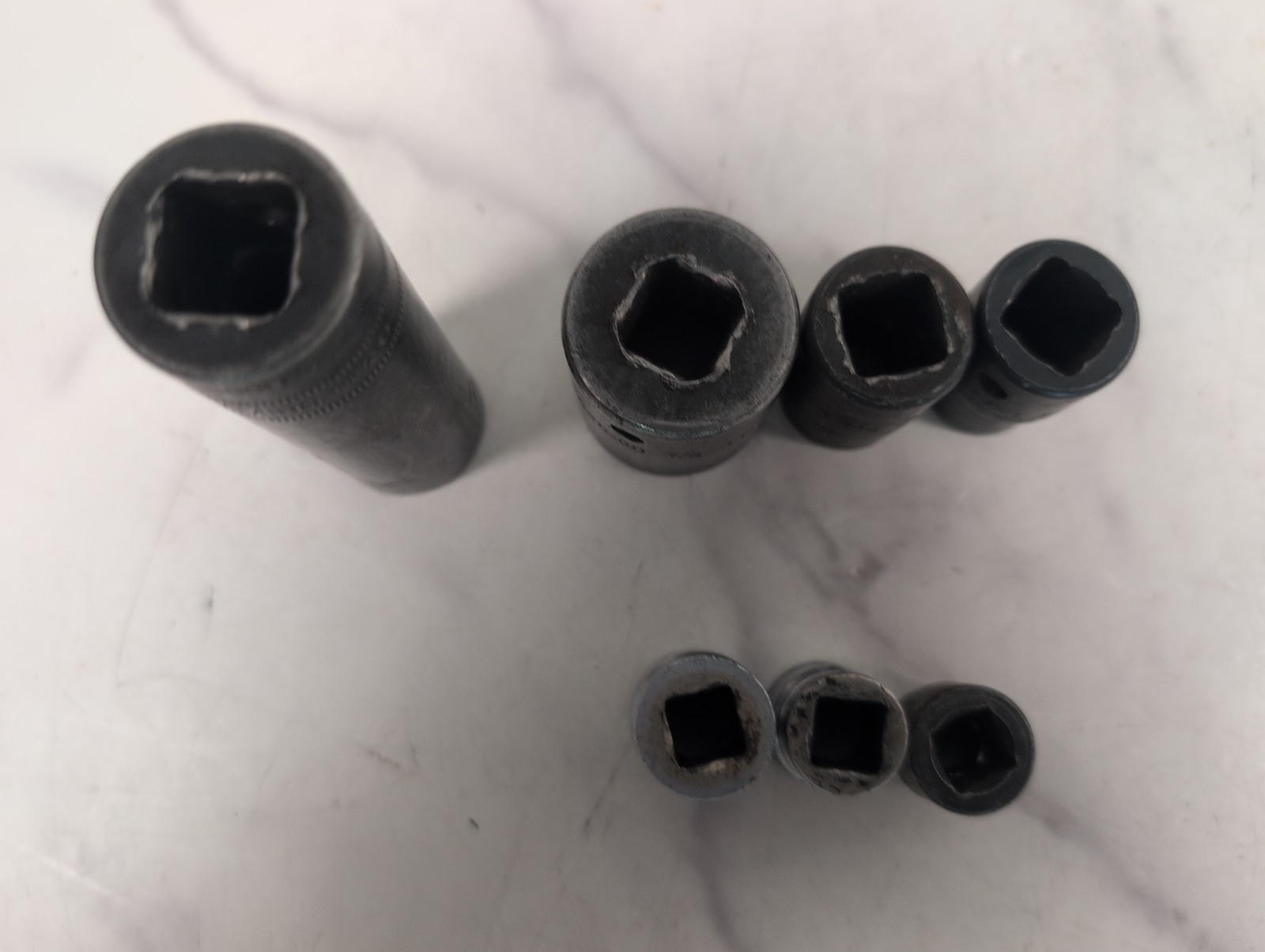 Snap-On Tools 3/8″ & 1/2″ Drive 6pt SAE & Metric Socket Lot of 7 USA