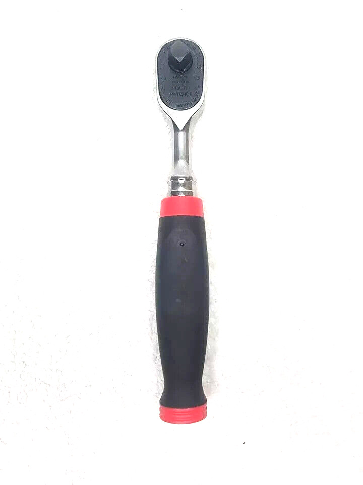 New Snap-on™ 3/8″ Drive Red Soft Grip Chrome 9″ Ratchet FH80 Dual 80 Tech