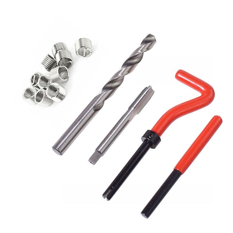 15PC M14 x 1.25 Thread Repair Tool Stainless Helicoil Wire Insert Kit