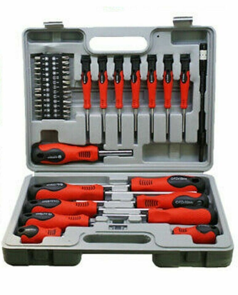 42PC SCREWDRIVER BIT TOOL KIT SET TORX PHILLIPS PRECISION SLOTTED MAGNETIC &CASE