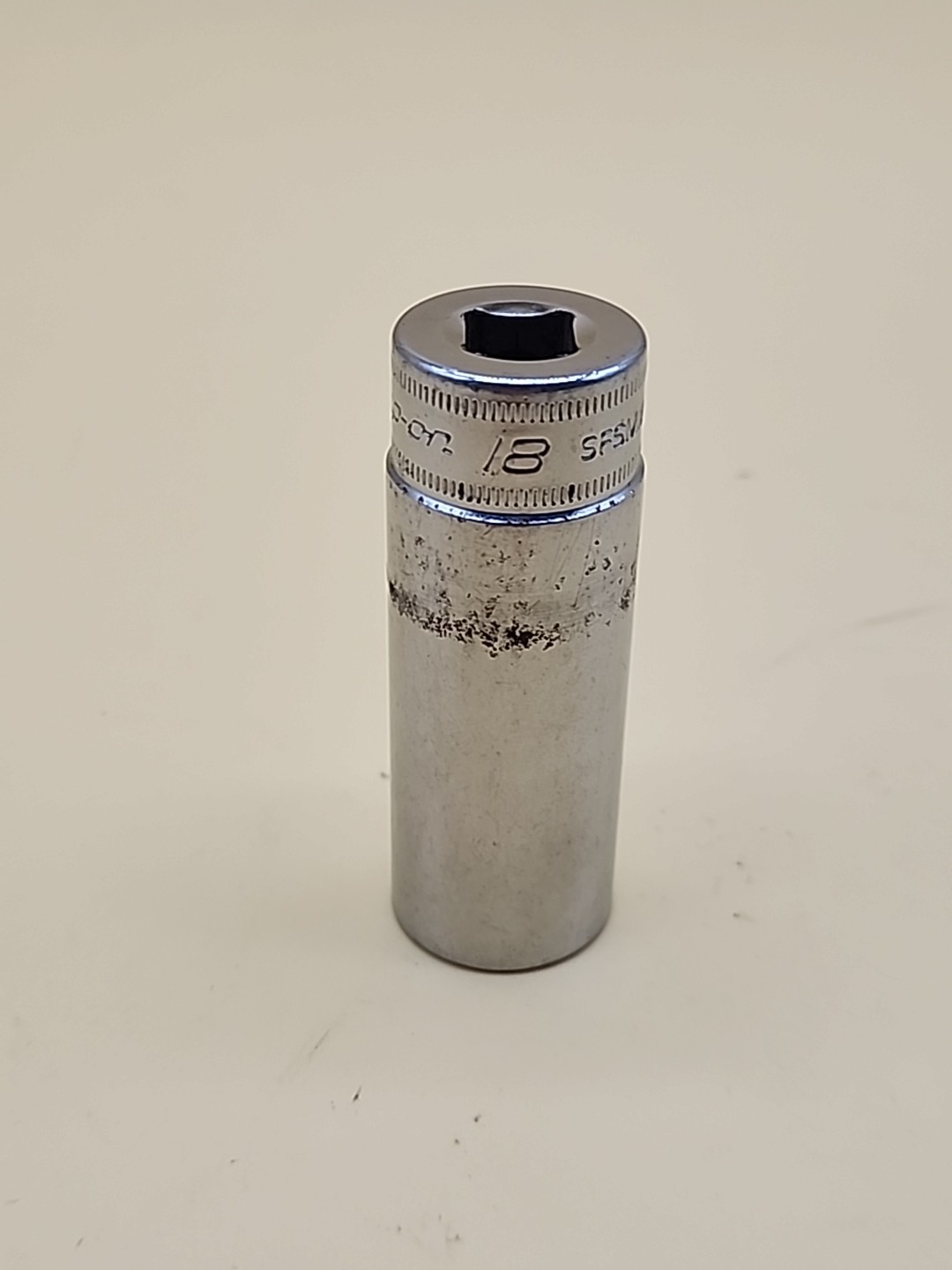 Snap-on Tools Deep Well Chrome Socket 3/8″ Drive 18mm Metric 6-Point SFSM18
