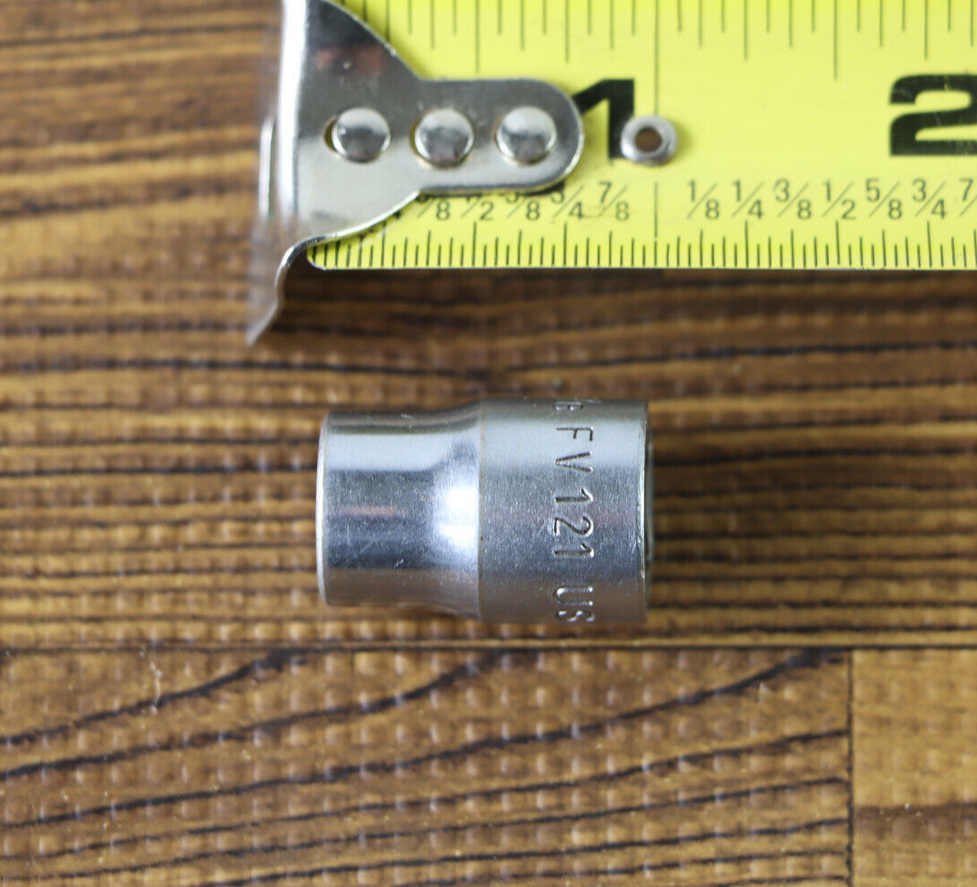 Snap-On 3/8″ Drive 12 Point SAE 3/8″ Flank Drive Shallow Socket F121 USA