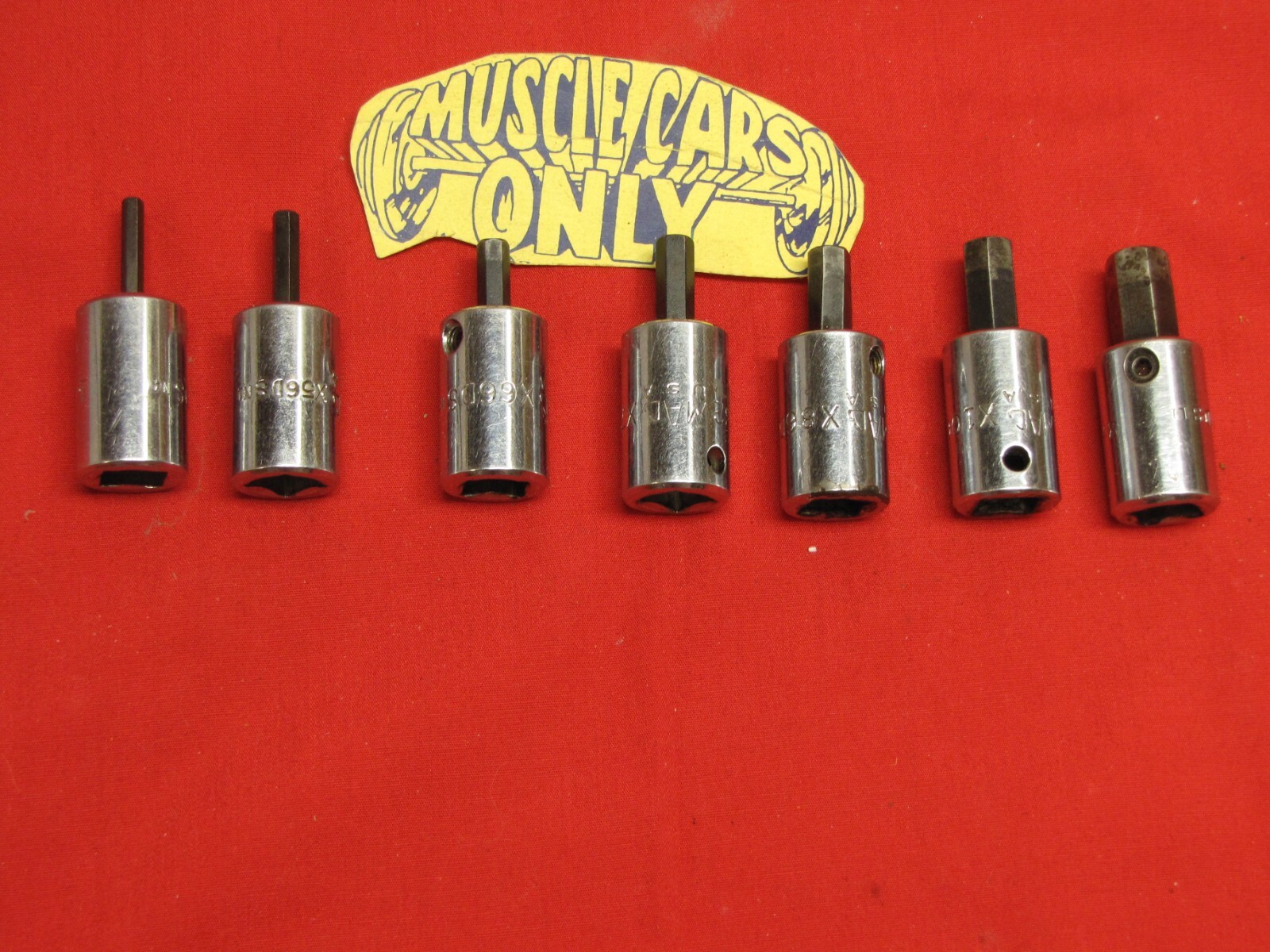 MAC Tool USA Used 3/8 Drive SAE Chrome Stubby Hex Bit 7 Piece Socket Set