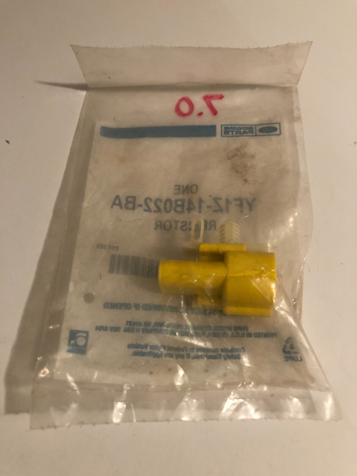 FORD Genuine OEM YF1Z-14B022-BA SRS Side Bag Light Eliminator Resistor Connector