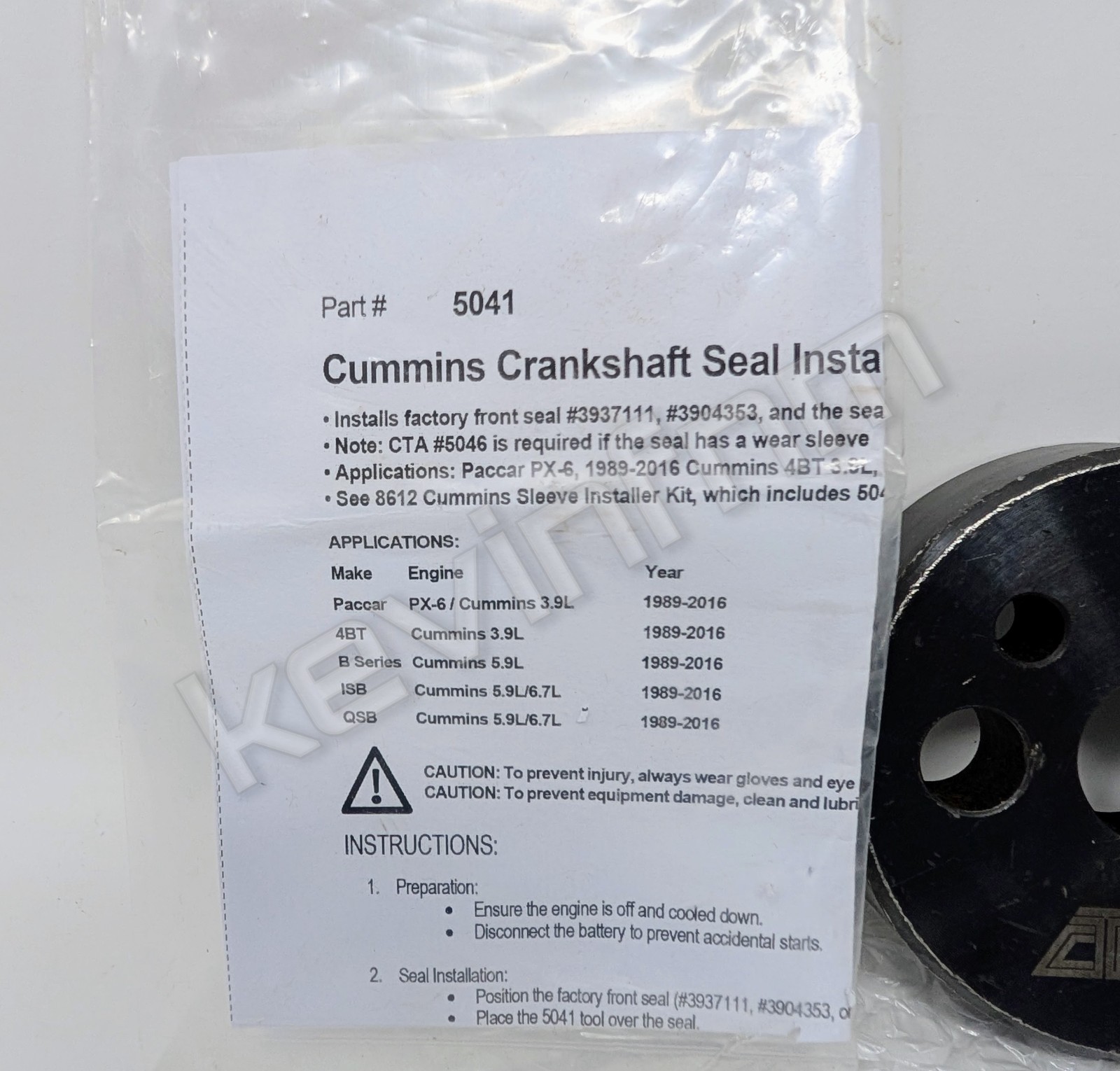 NEW **GENUINE CTA Tools®** 8612 Cummins Sleeve Installer Kit 3.9L , 5.9L & 6.7L