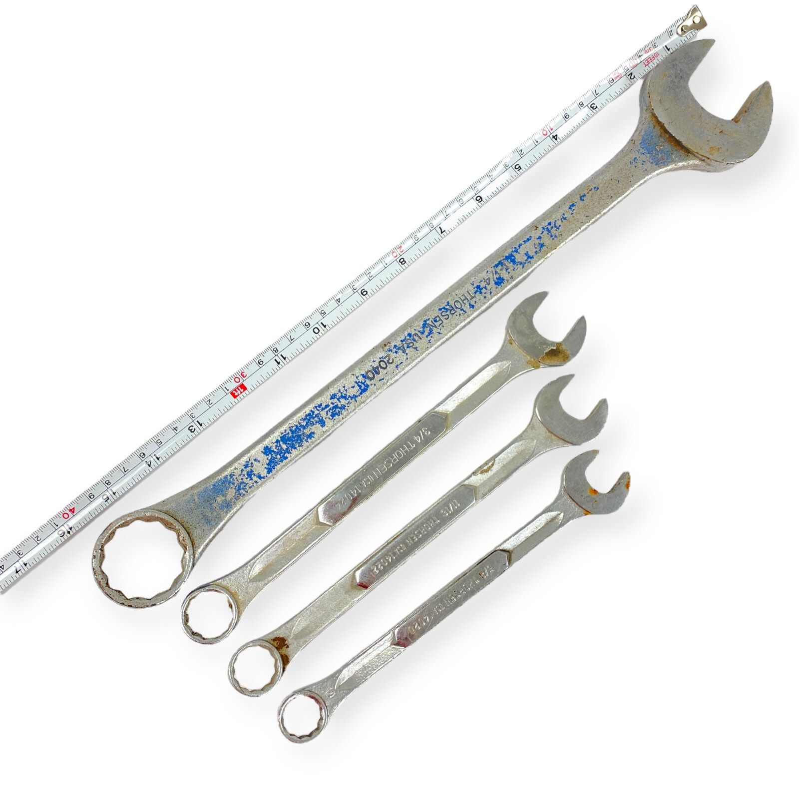 Thorsen 14020 5/8 14022 11/16 14024 3/4 2040 1 1/4 Combination Wrench Set 4 Pcs