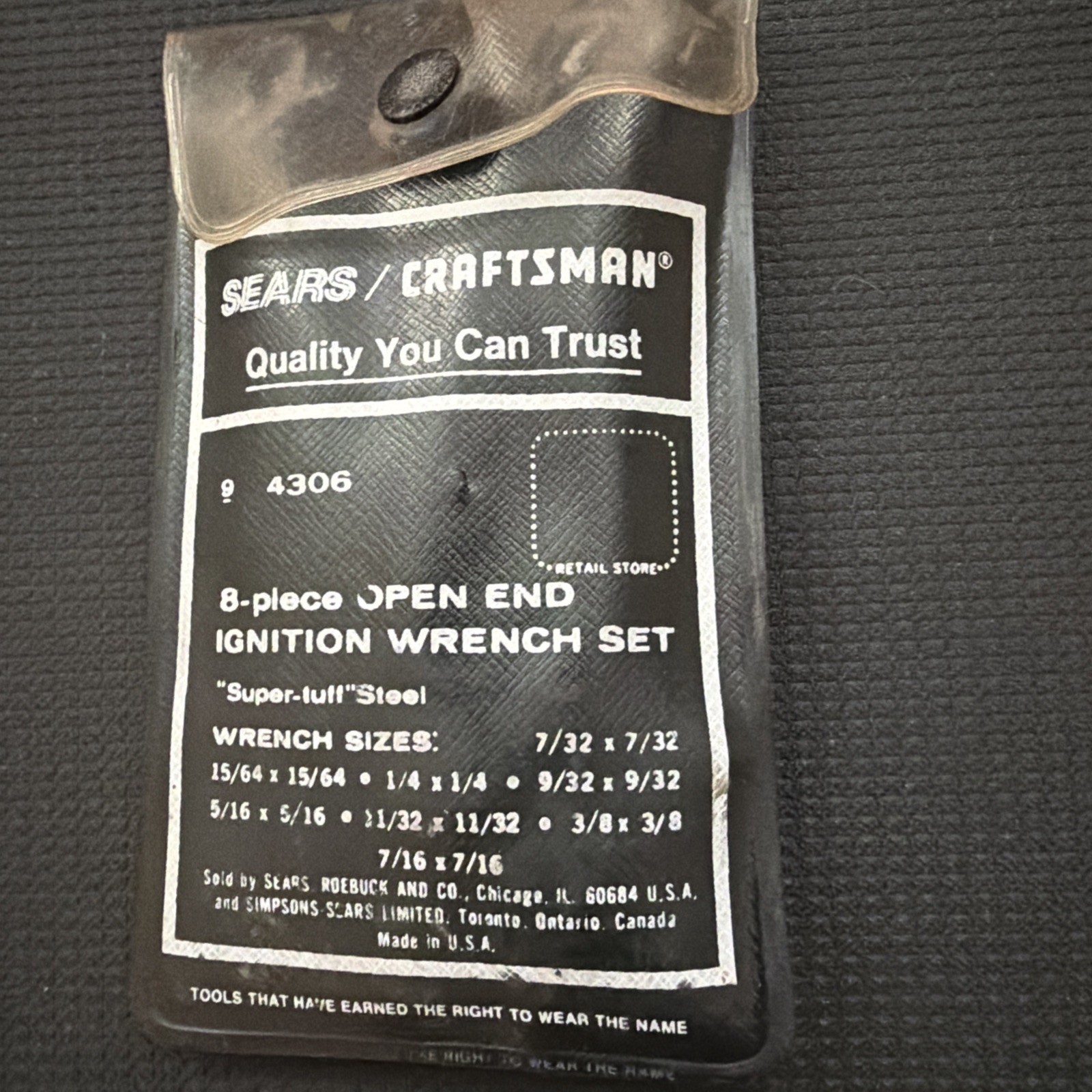 Sears Craftsman 8 Piece Wrench Set 4306