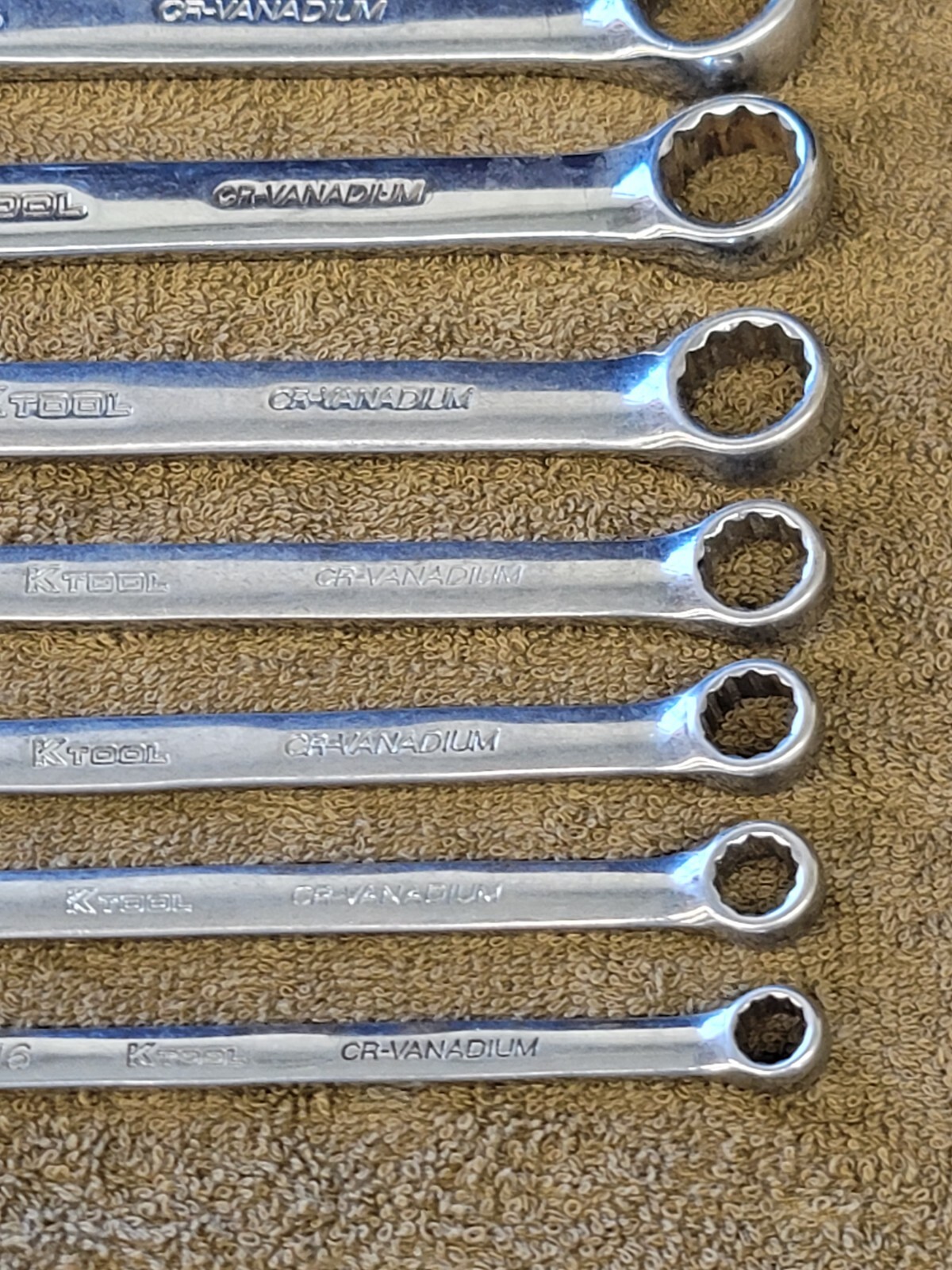 K Tool KTI Sae Combination Wrench Set 1″ 15/16 7/8 13/16 3/4 11/16 1/2 3/8 5/16